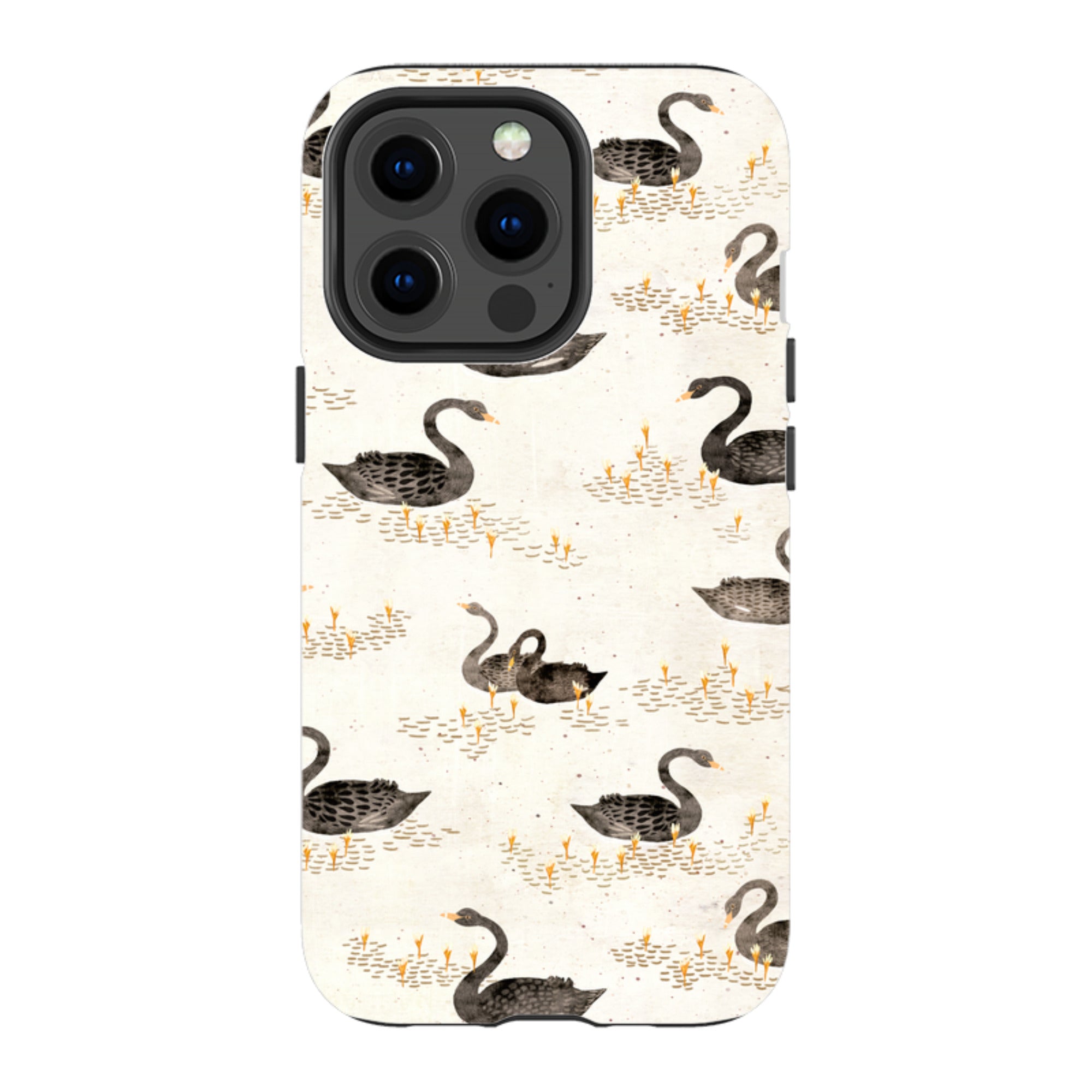 iPhone Tough Case - Swans Cream By Katherine Quinn