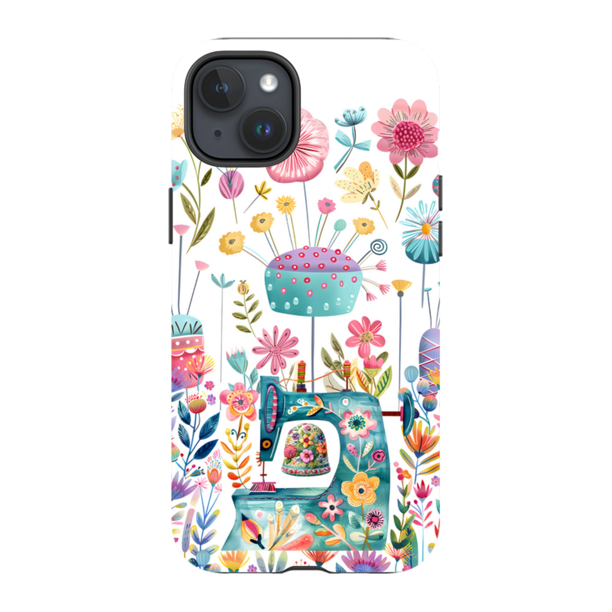 iPhone Case - Floral Sewing Machine