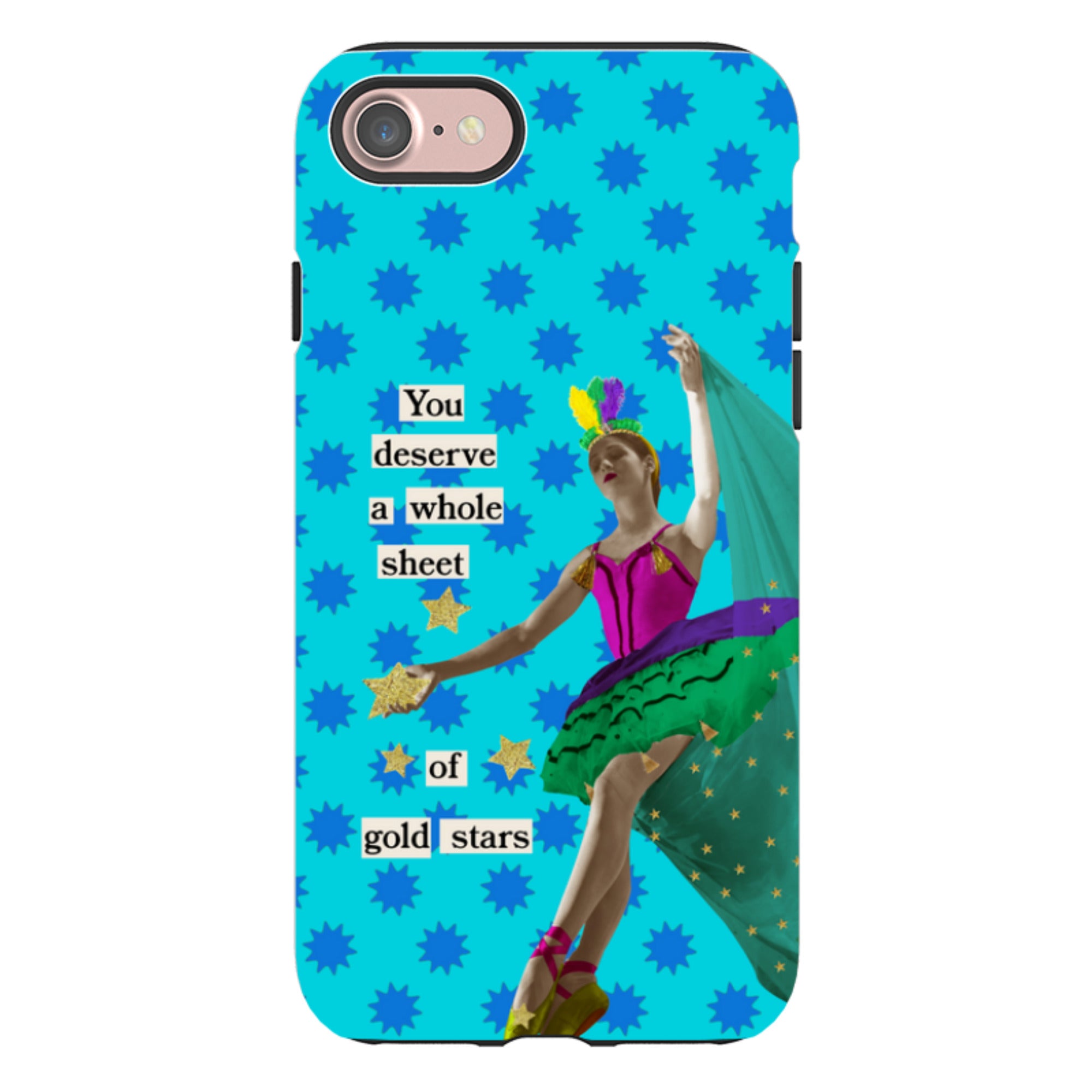 iPhone Tough Case - Gold Stars By Clare Jordan