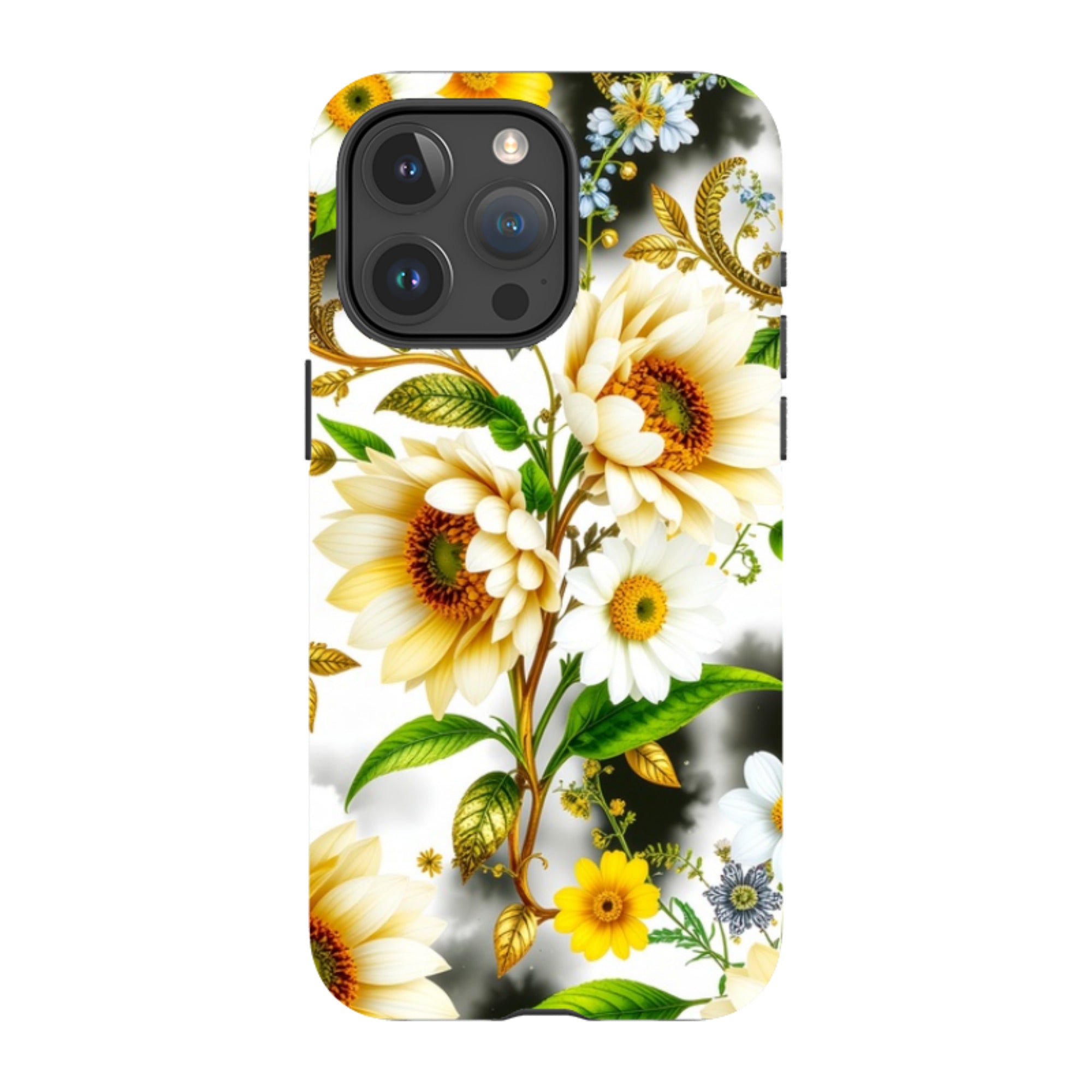 iPhone Case - Gold Flowers