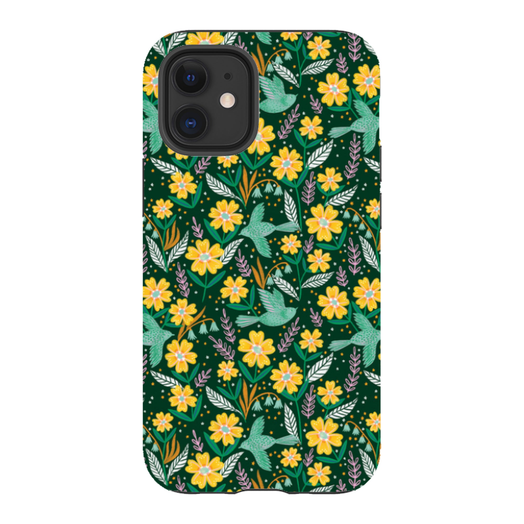 iPhone Tough Case - Sweet Birds Green By Lee Foster Wilson