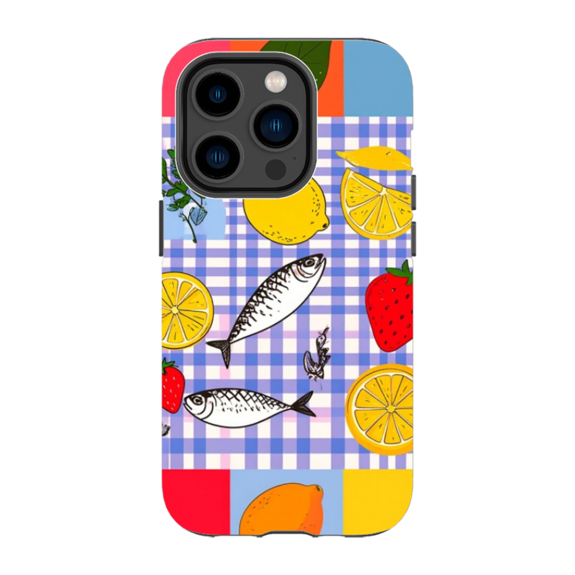 iPhone Tough Case - Sardines and Checks
