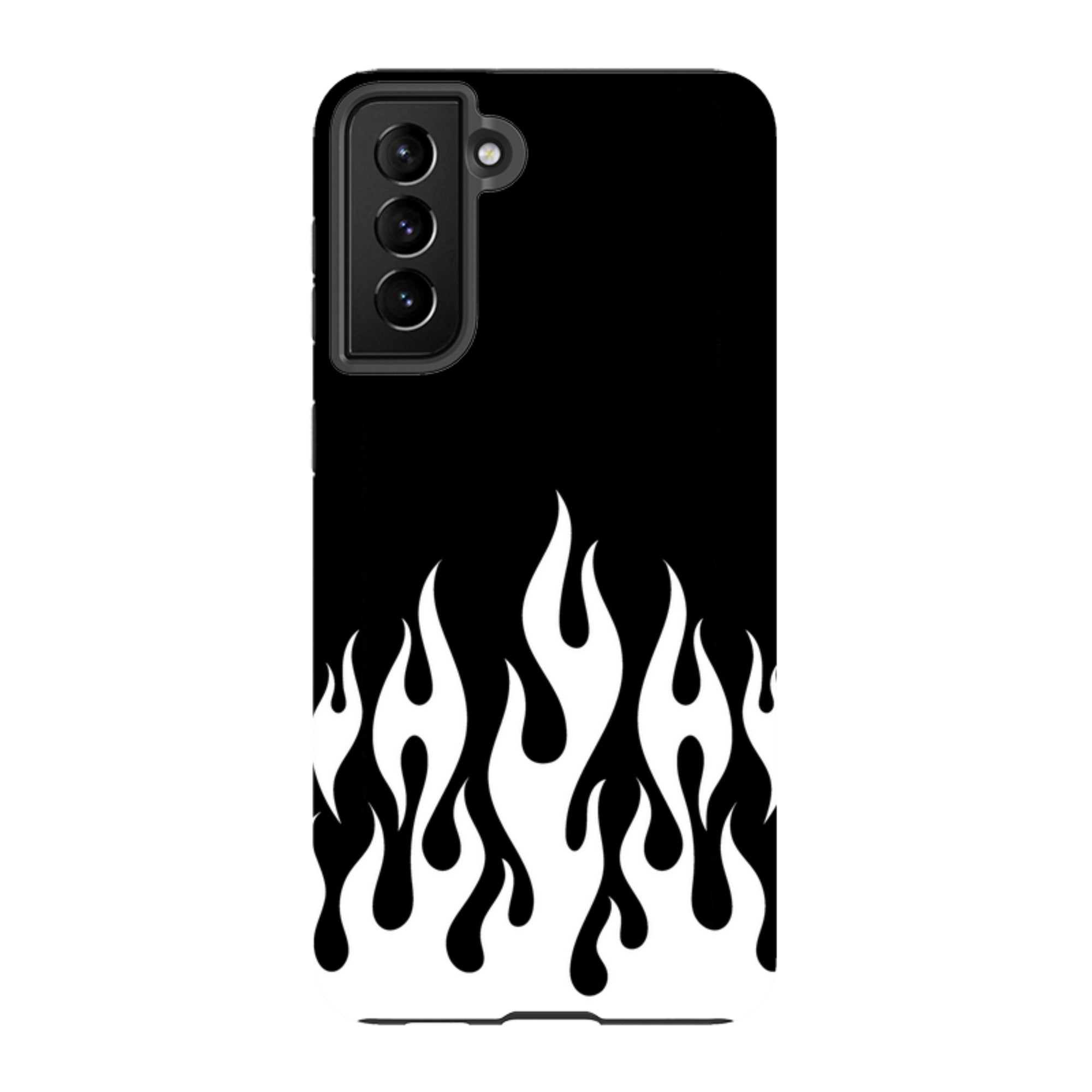 Samsung Tough Case - White Flames