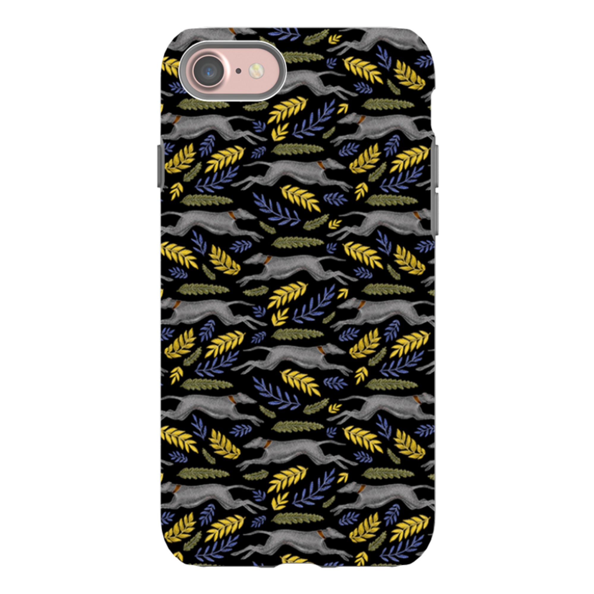 iPhone Tough Case - Greyhound Pattern By Catherine Rowe