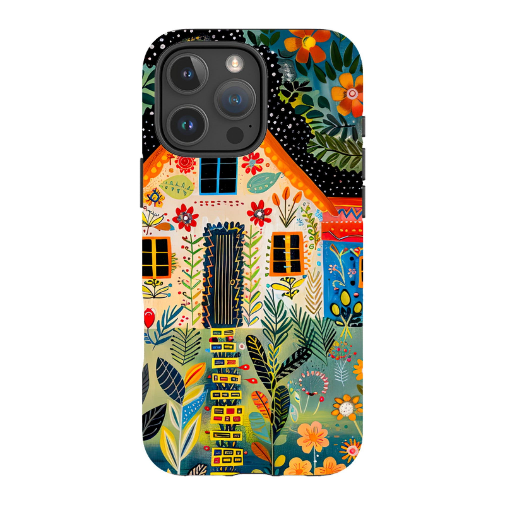 iPhone Case - Folk Art House II