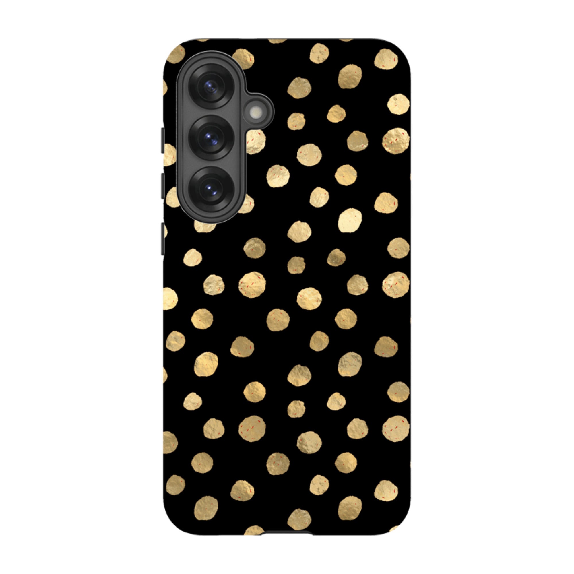 Samsung Tough Case - Black and Gold Dots