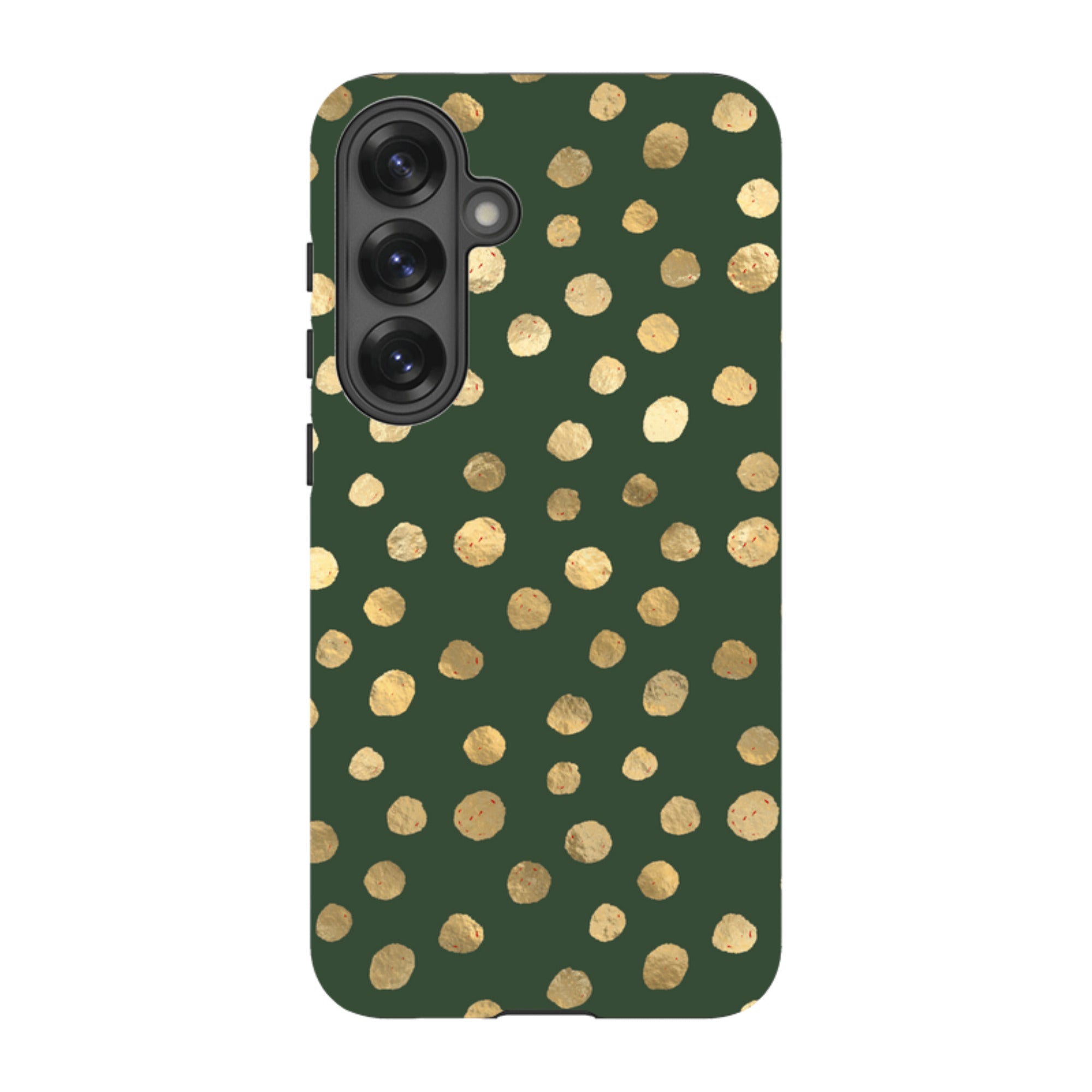 Samsung Tough Case - Green and Gold Dots