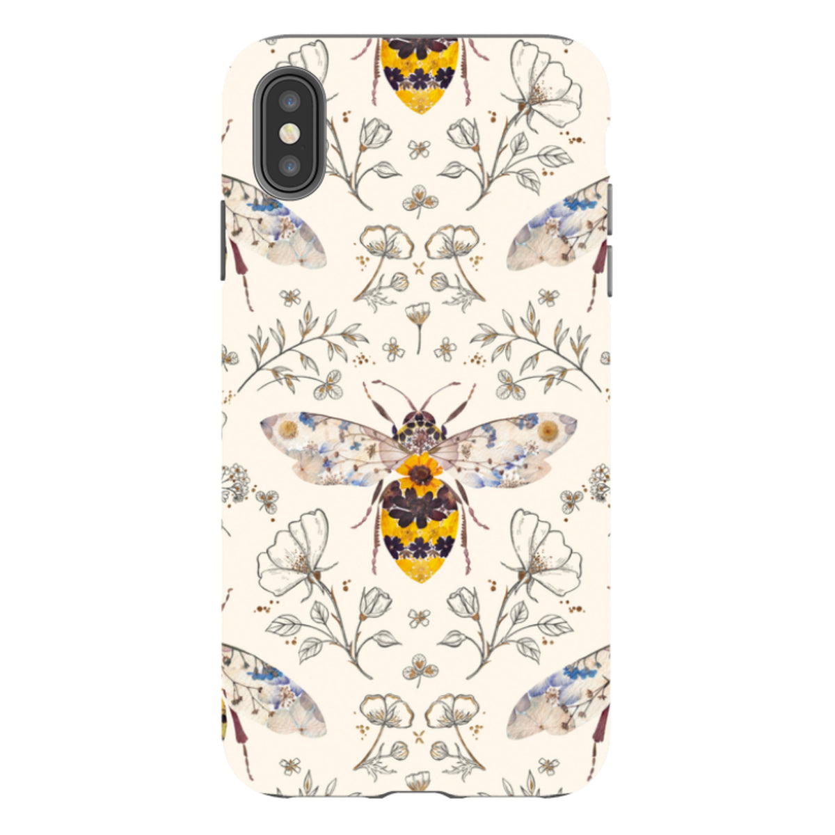 iPhone Tough Case - Alabaster Bumble Bee By Helen Ahpornsiri