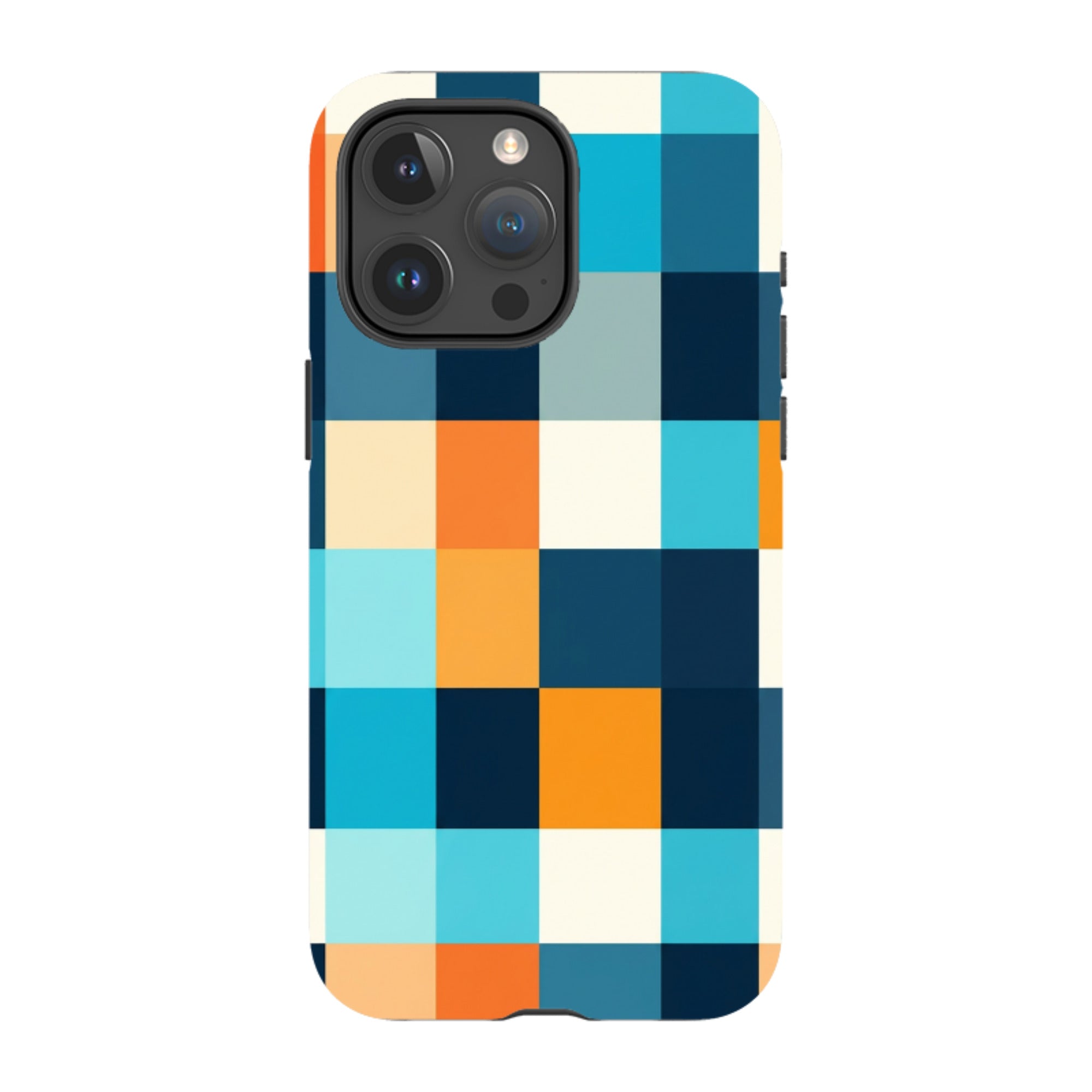 iPhone Tough Case - Navy Blue & Orange