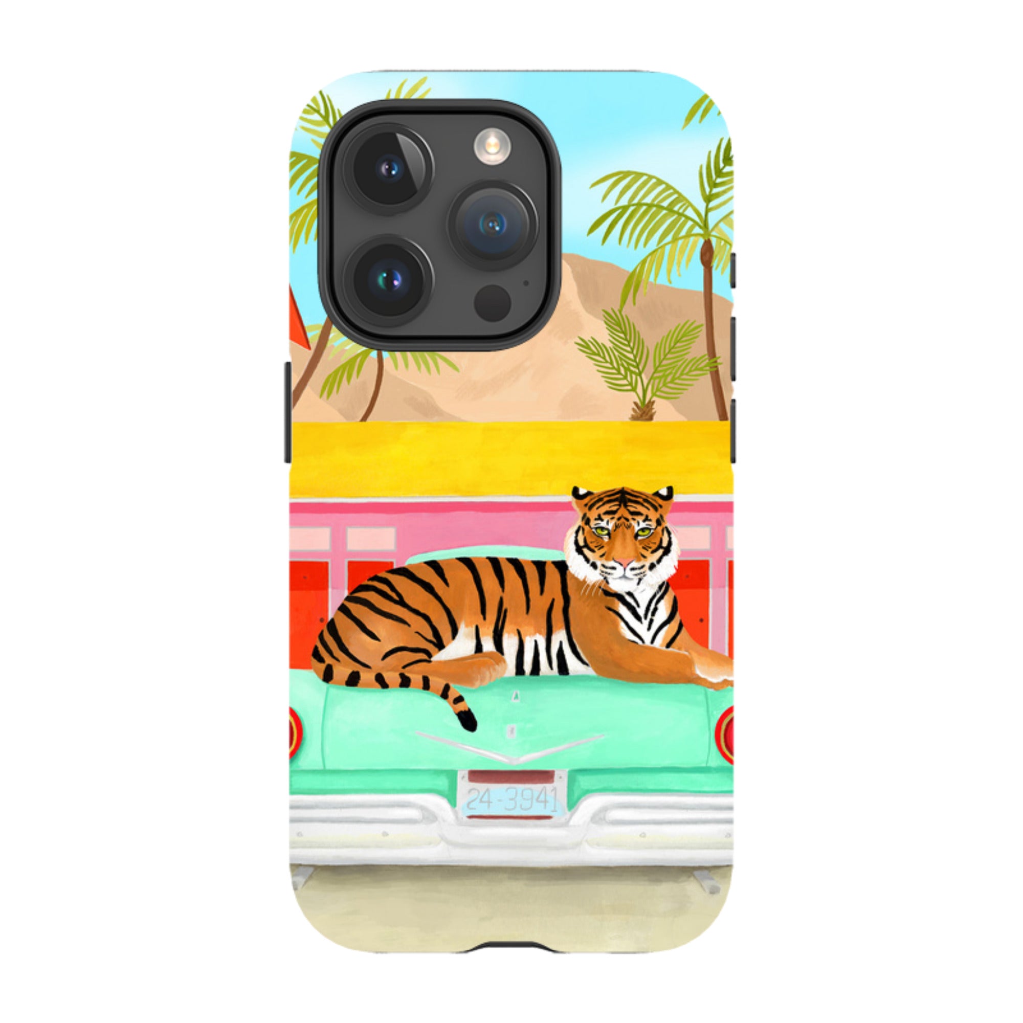 iPhone MagSafe Tough Case - Palm Motel Tiger By Bex Parkin