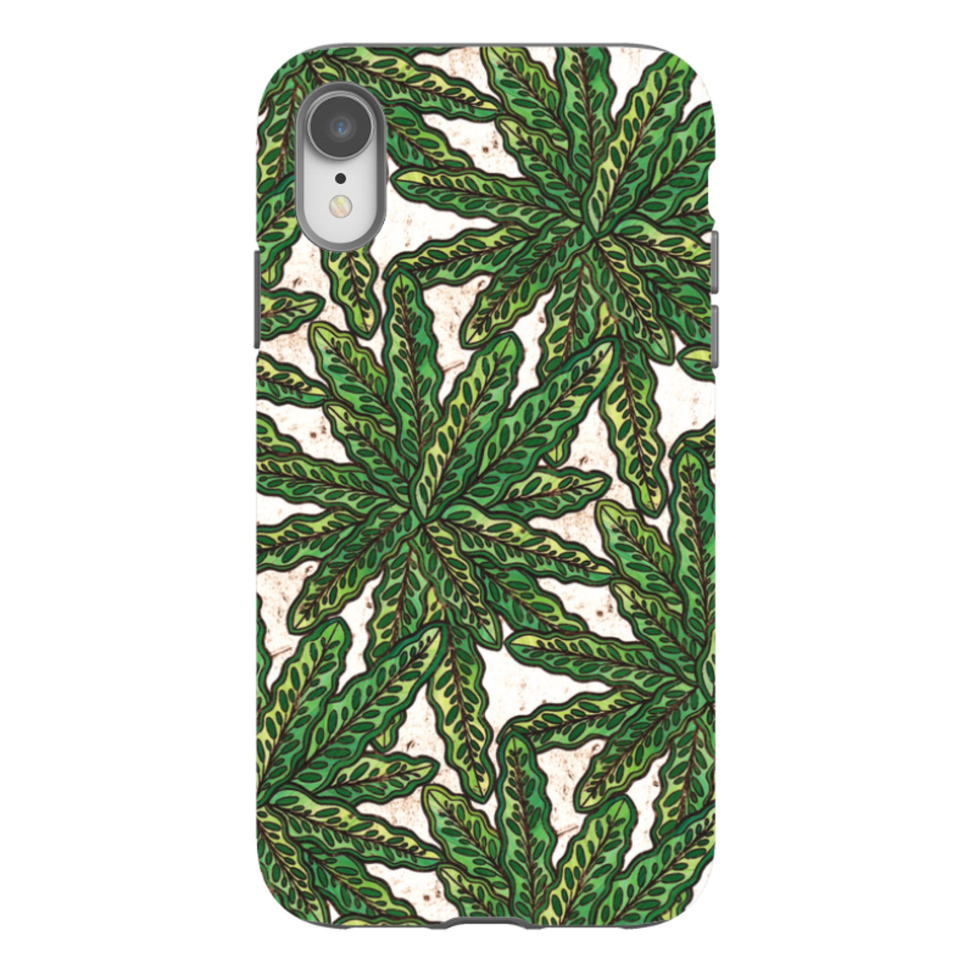 iPhone Tough Case - Green Floral By Amelia Bowman