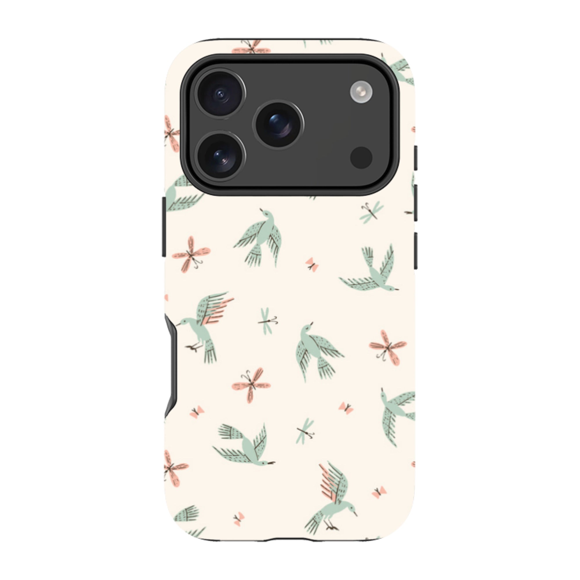 iPhone Tough Case - Birds And Butterflies Cream By Meghann Rader