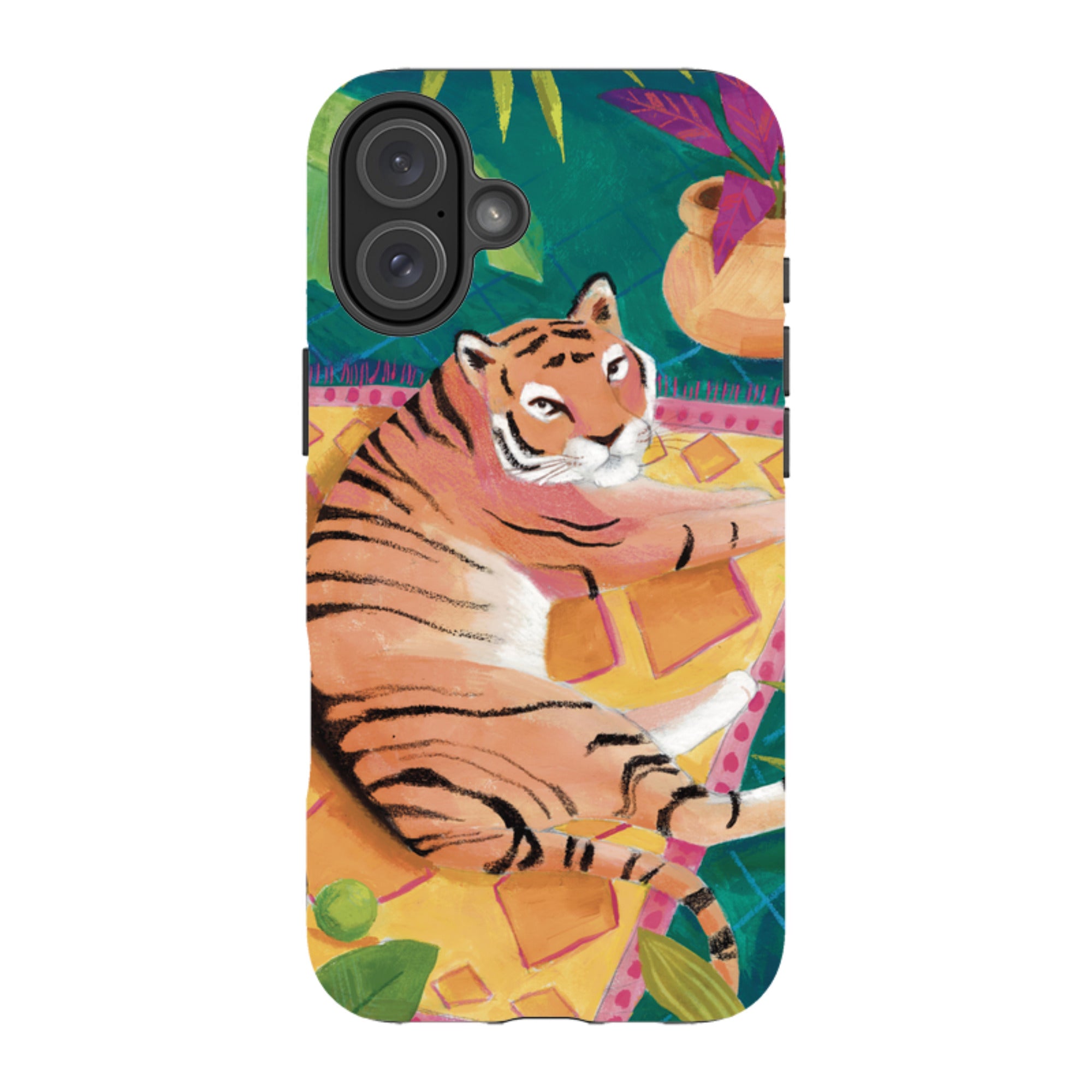 iPhone MagSafe Tough Case -  Tiger In Palms By Bex Parkin