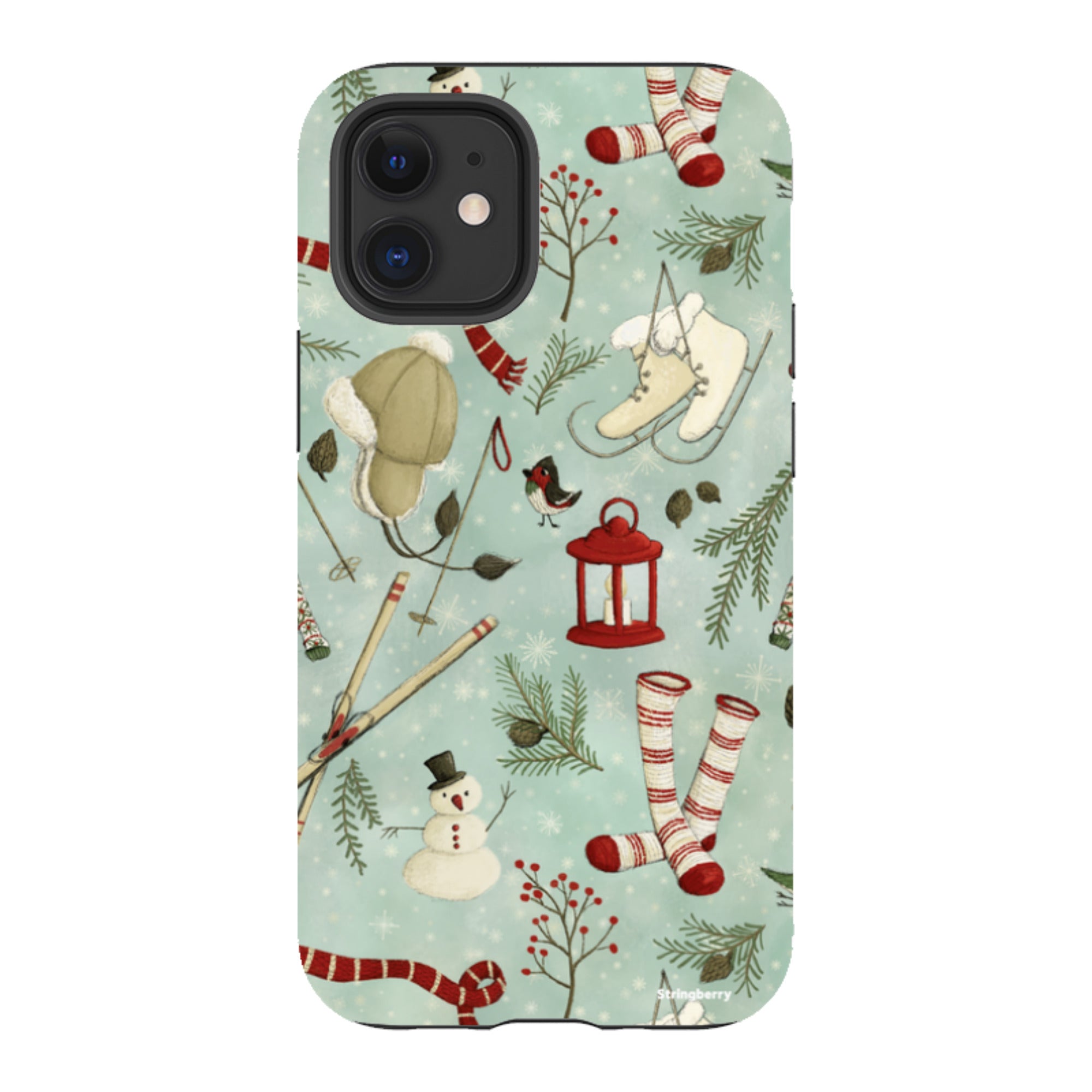 iPhone Tough Case - Winter Pattern By Maja Lindberg