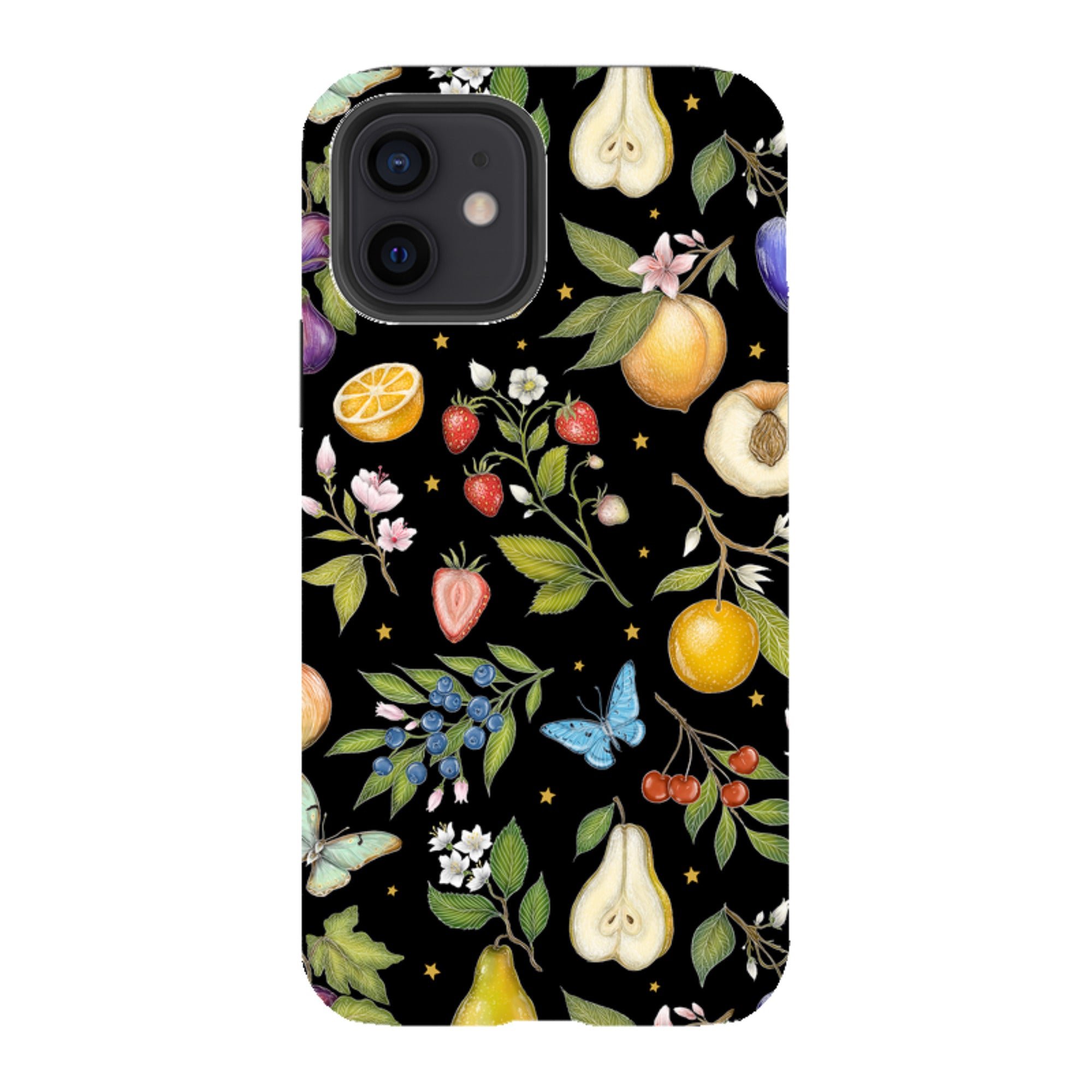 iPhone Tough Case - Black Fruits By Catherine Rowe