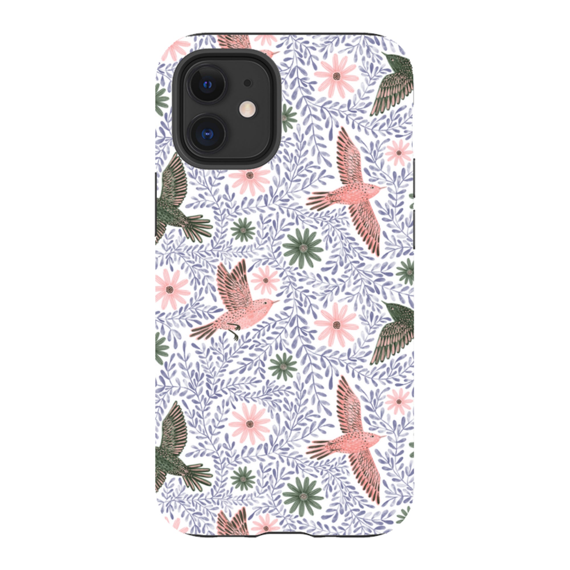 iPhone Tough Case - Bird Pattern Blue By Lee Foster Wilson