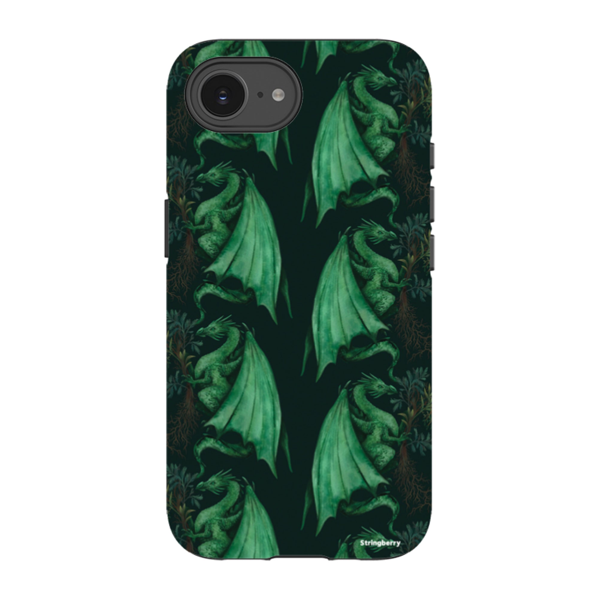 iPhone Tough Case - Arbor Dragon Pattern By Anna Stead