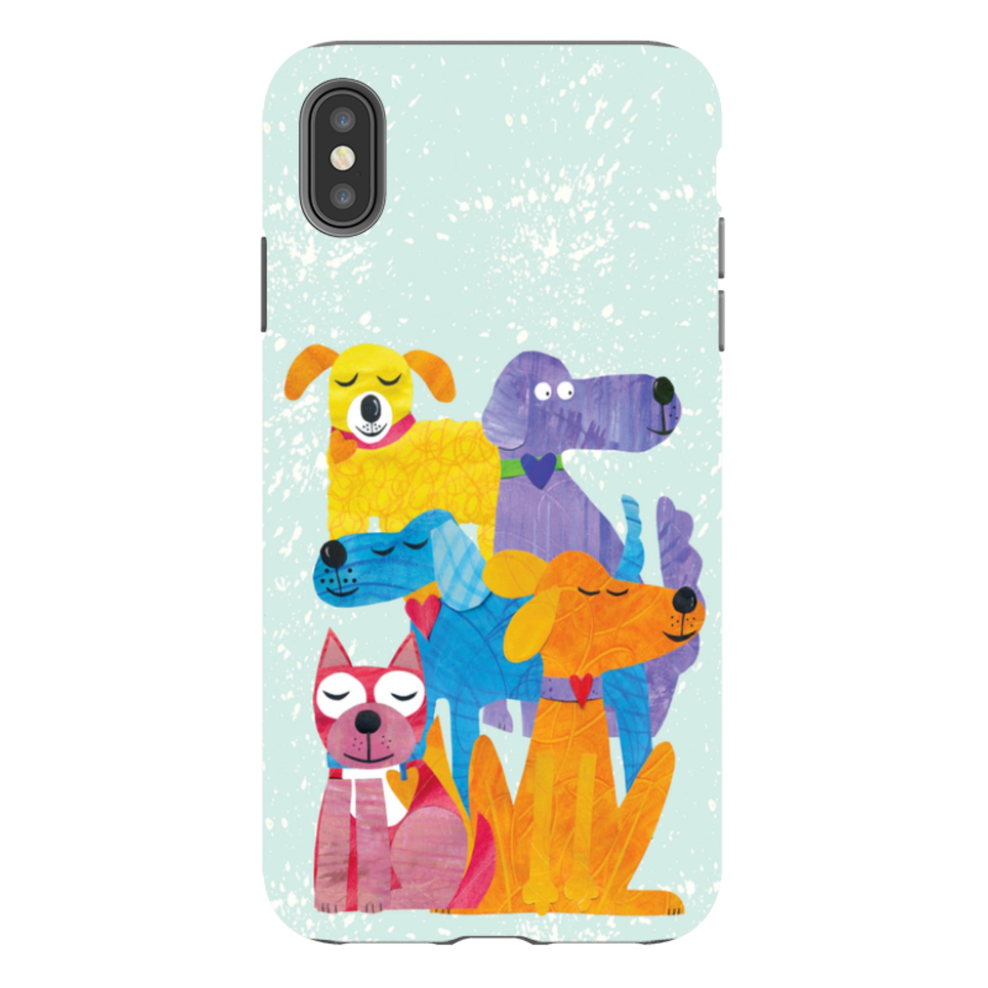 iPhone Tough Case - Patch Work Pups By Tracey English