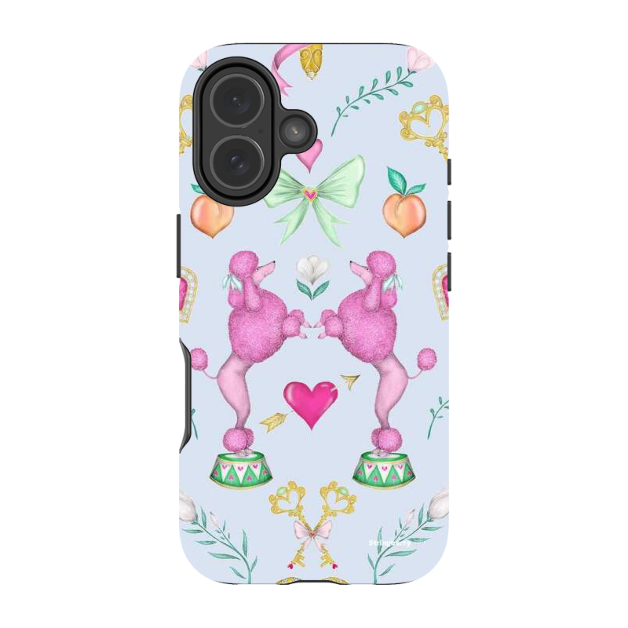 iPhone Tough Case - Pink Poodle Parlour Powder By Catherine Rowe
