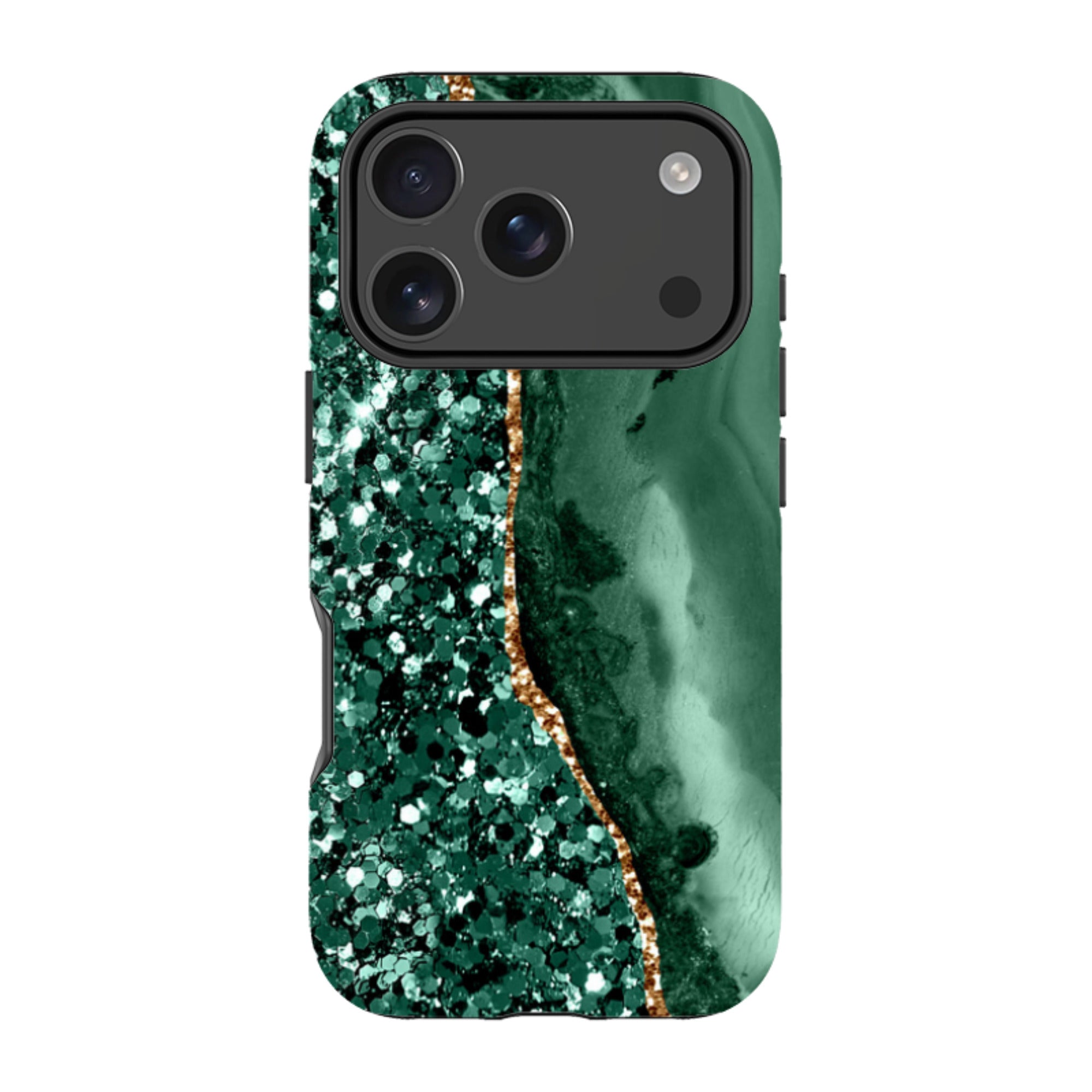 iPhone Tough Case - Green Shade (case does not glitter)