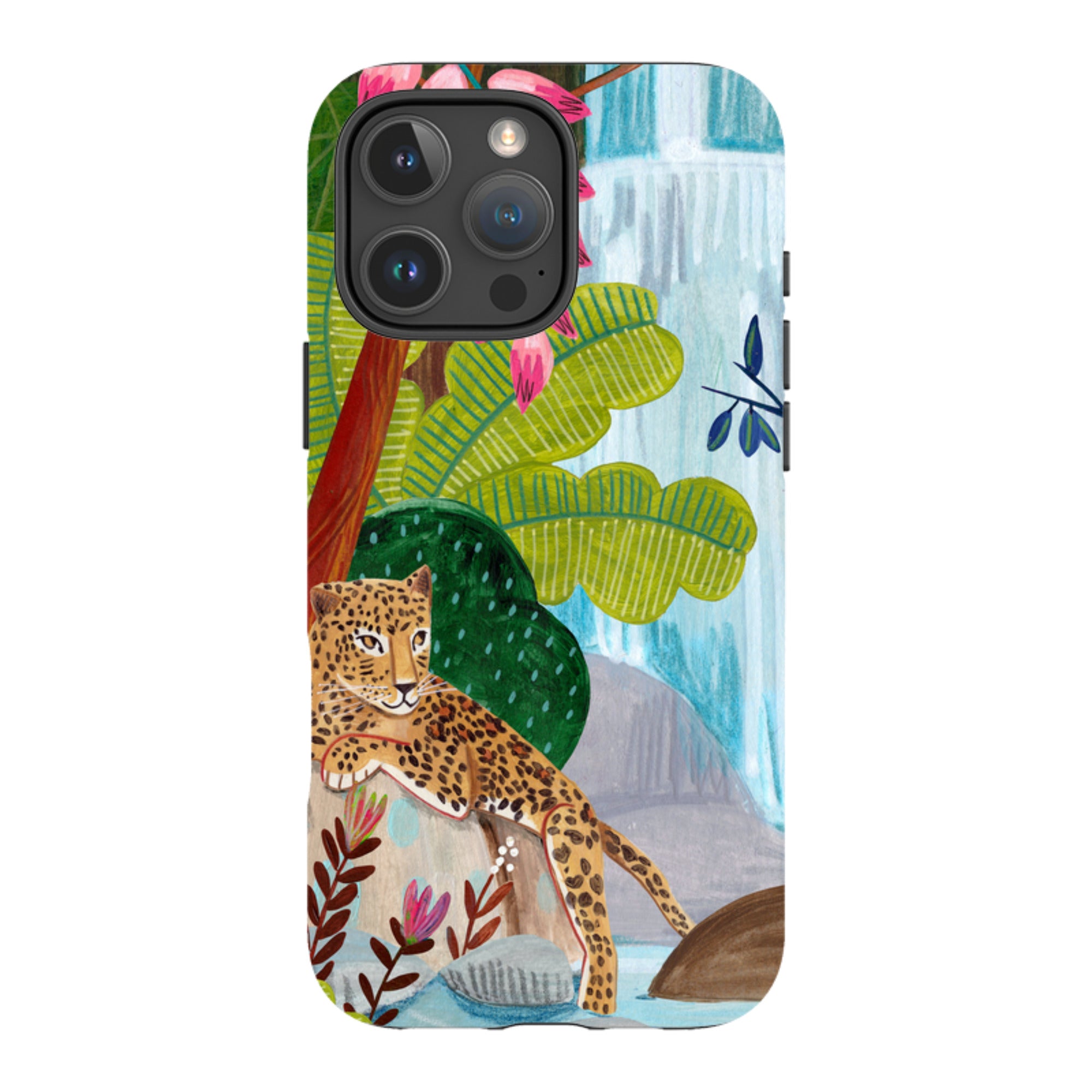 iPhone Tough Case - Waterfall Leopard By Caroline Bonne Muller