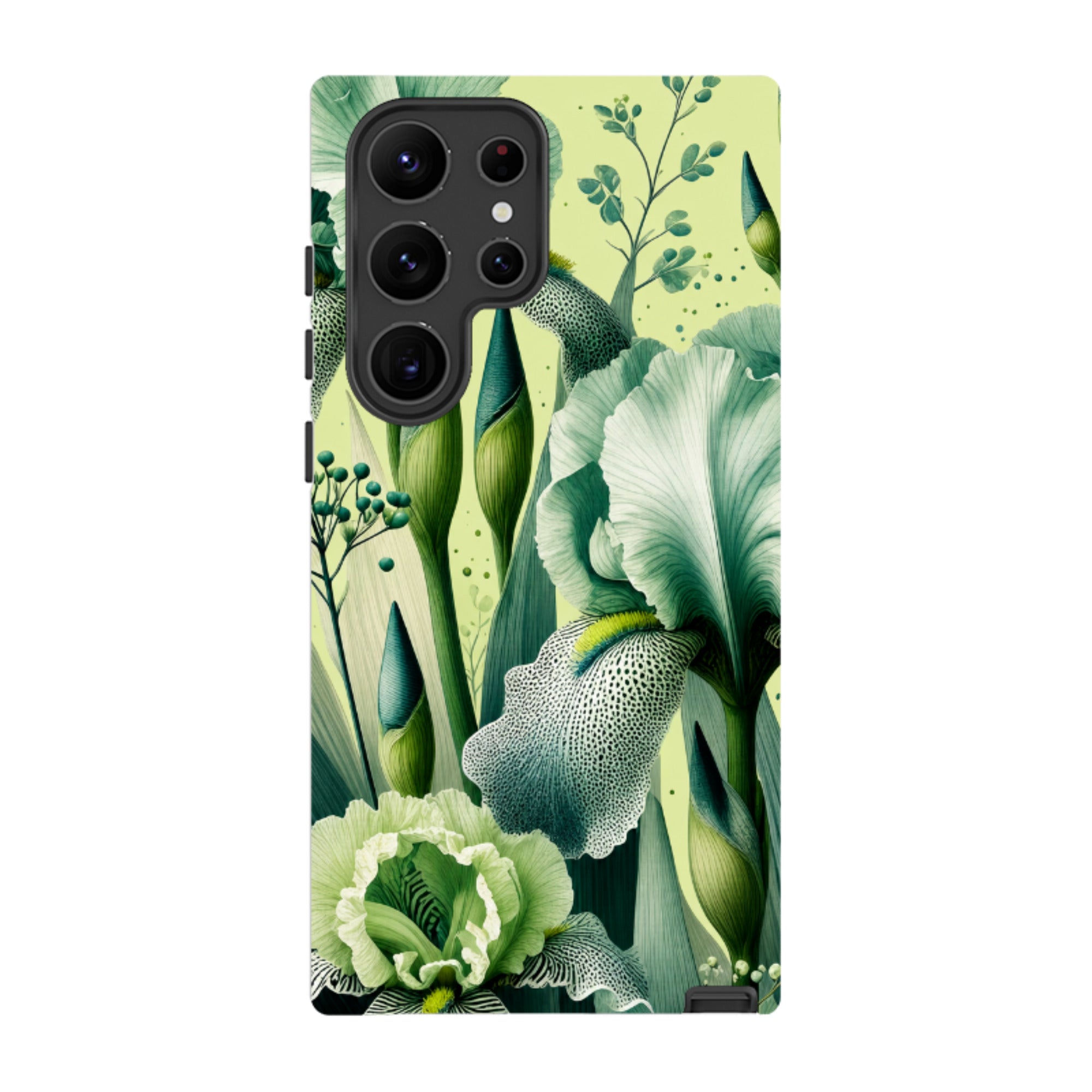 Samsung Tough Case - Sage Green Iris Floral