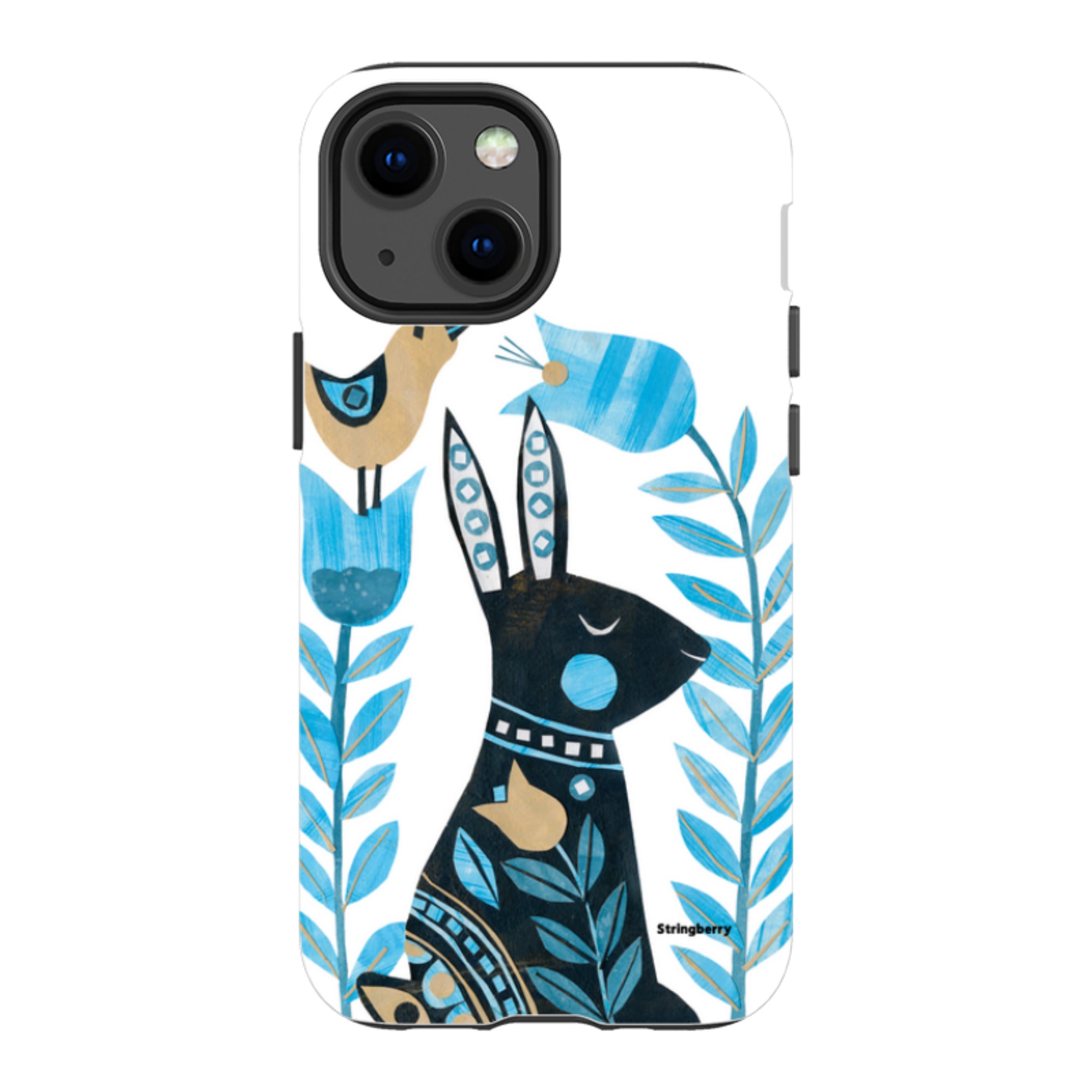 iPhone Tough Case - Folk Rabbit By Tracey English