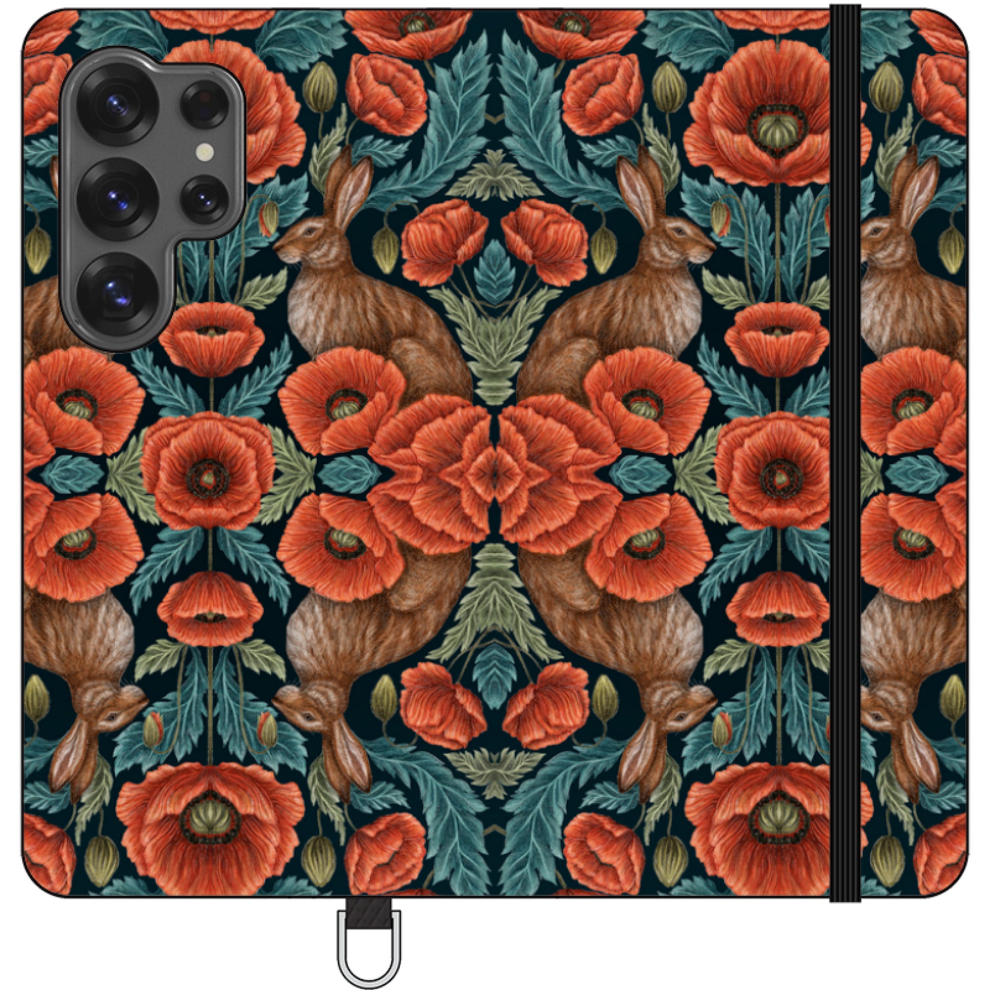 Poppy Red Wallet Case By Catherine Rowe