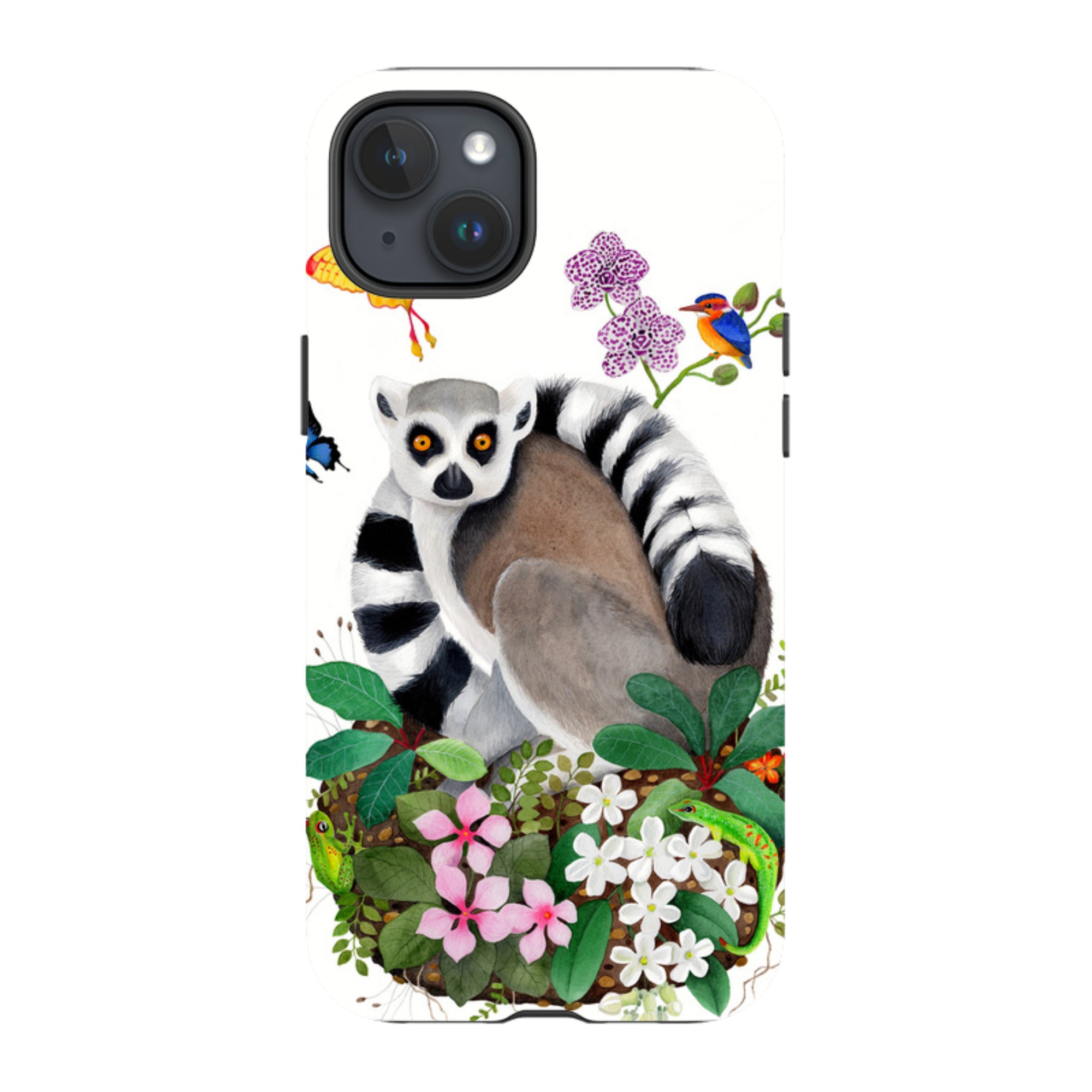 iPhone Tough Case - Madagascar Lemur By Bex Parkin