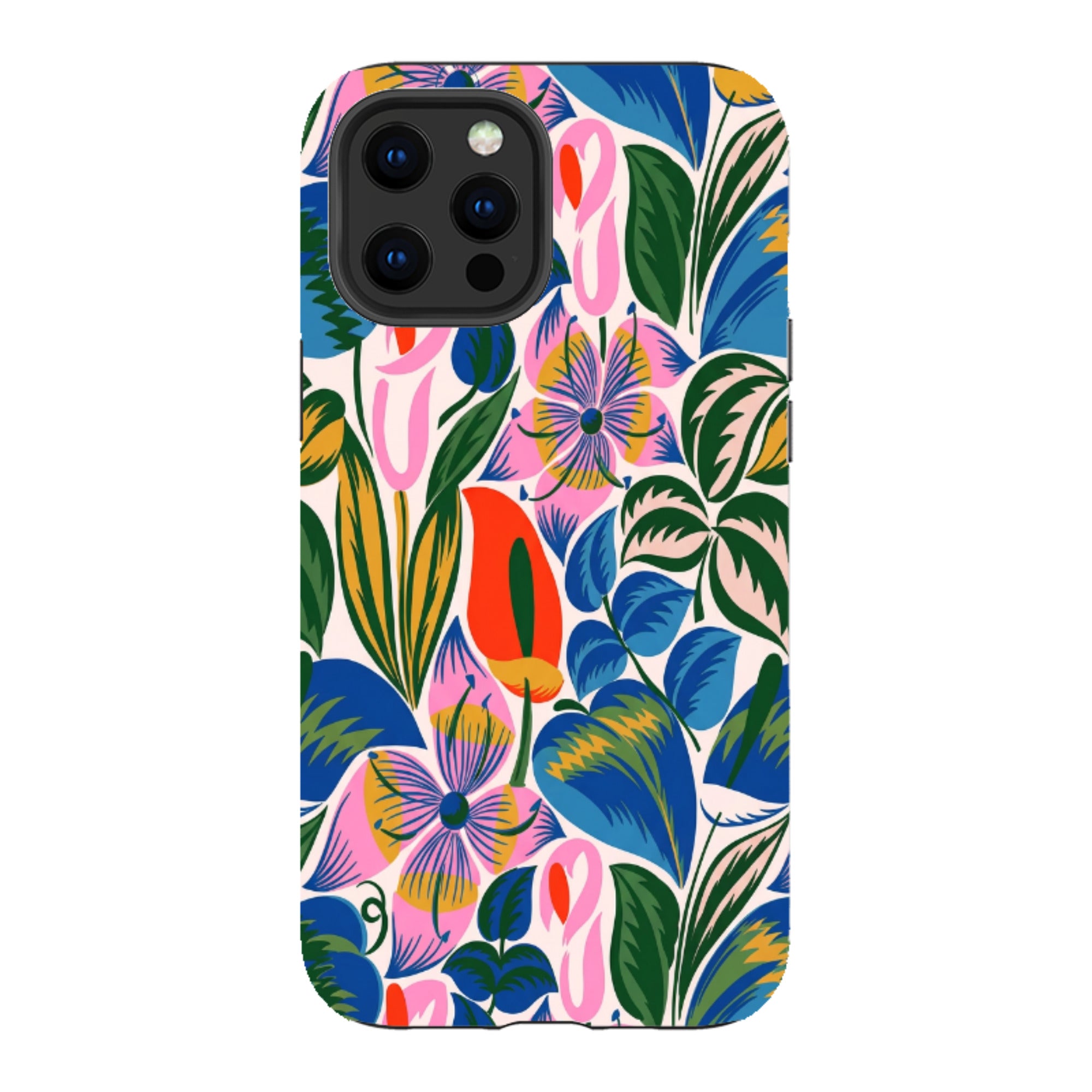 iPhone Tough Case - Retro Tropical Floral