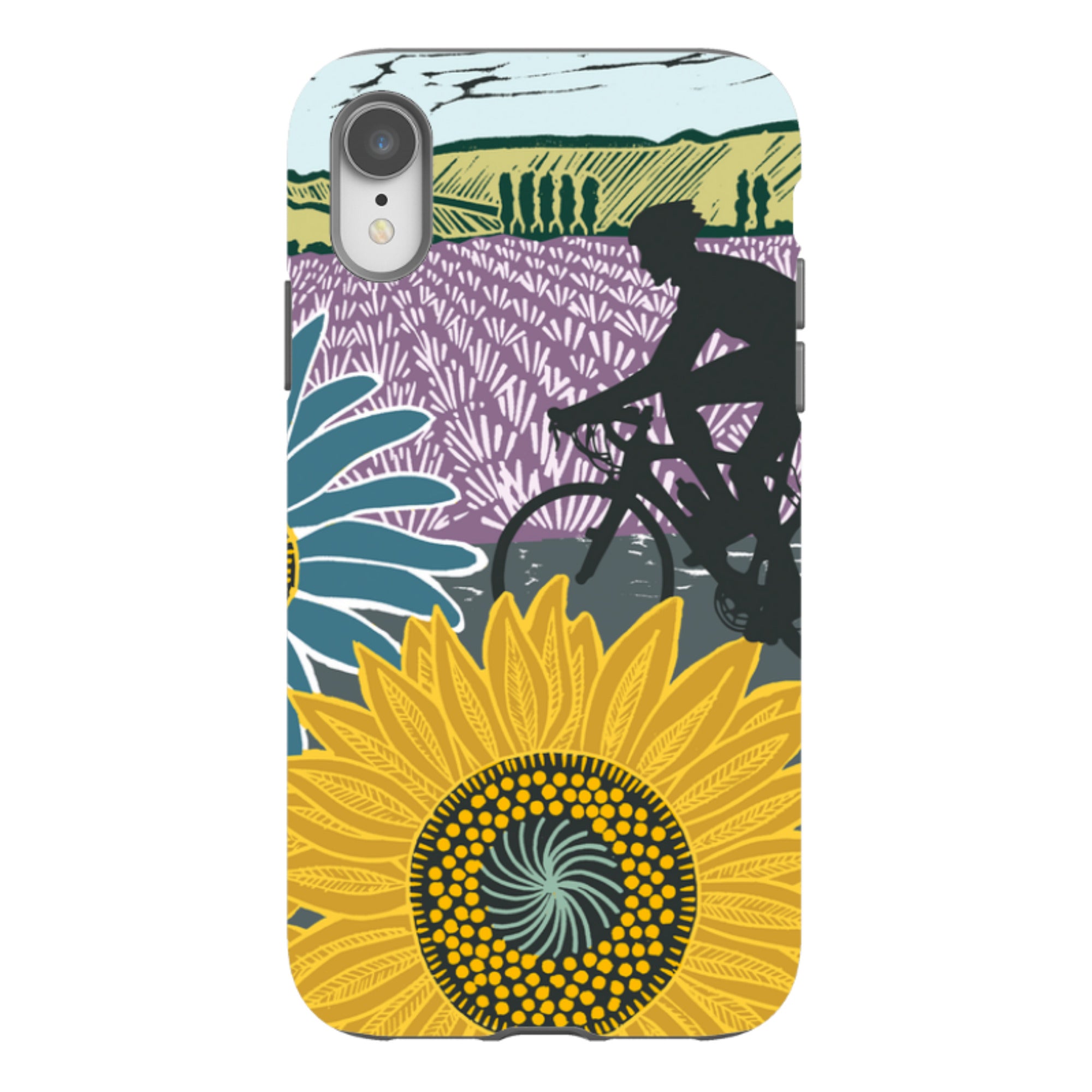 iPhone Tough Case - Bike And Sunflowers By Kate Heiss