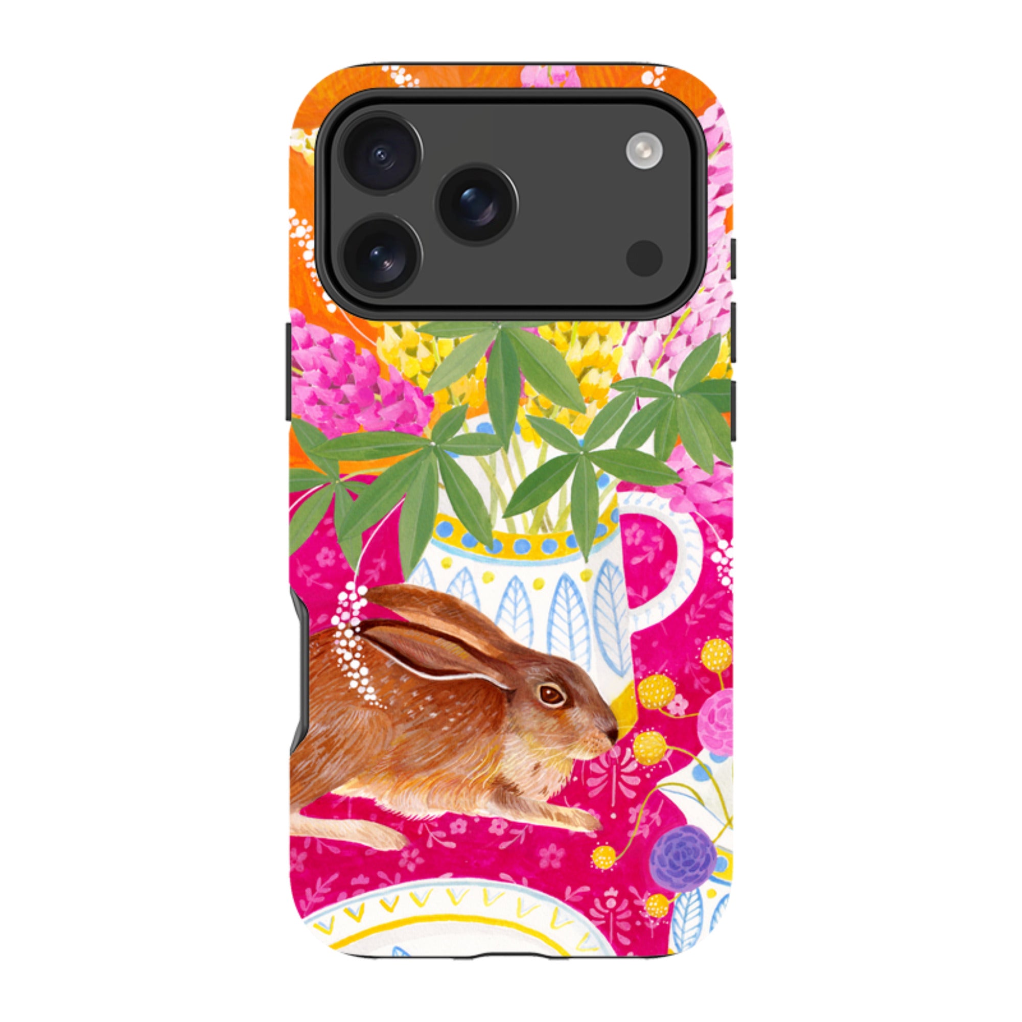 iPhone Tough Case - Rabbit Lupins By Bex Parkin