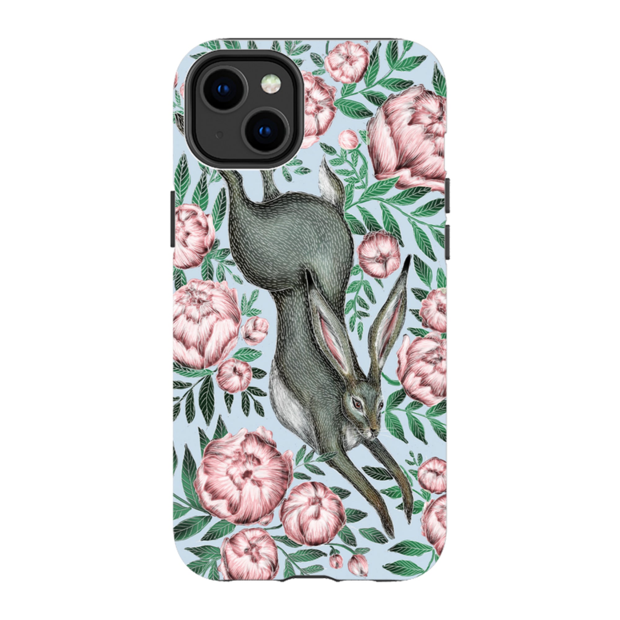 iPhone MagSafe Tough Case - Hare and Peonies By Catherine Rowe