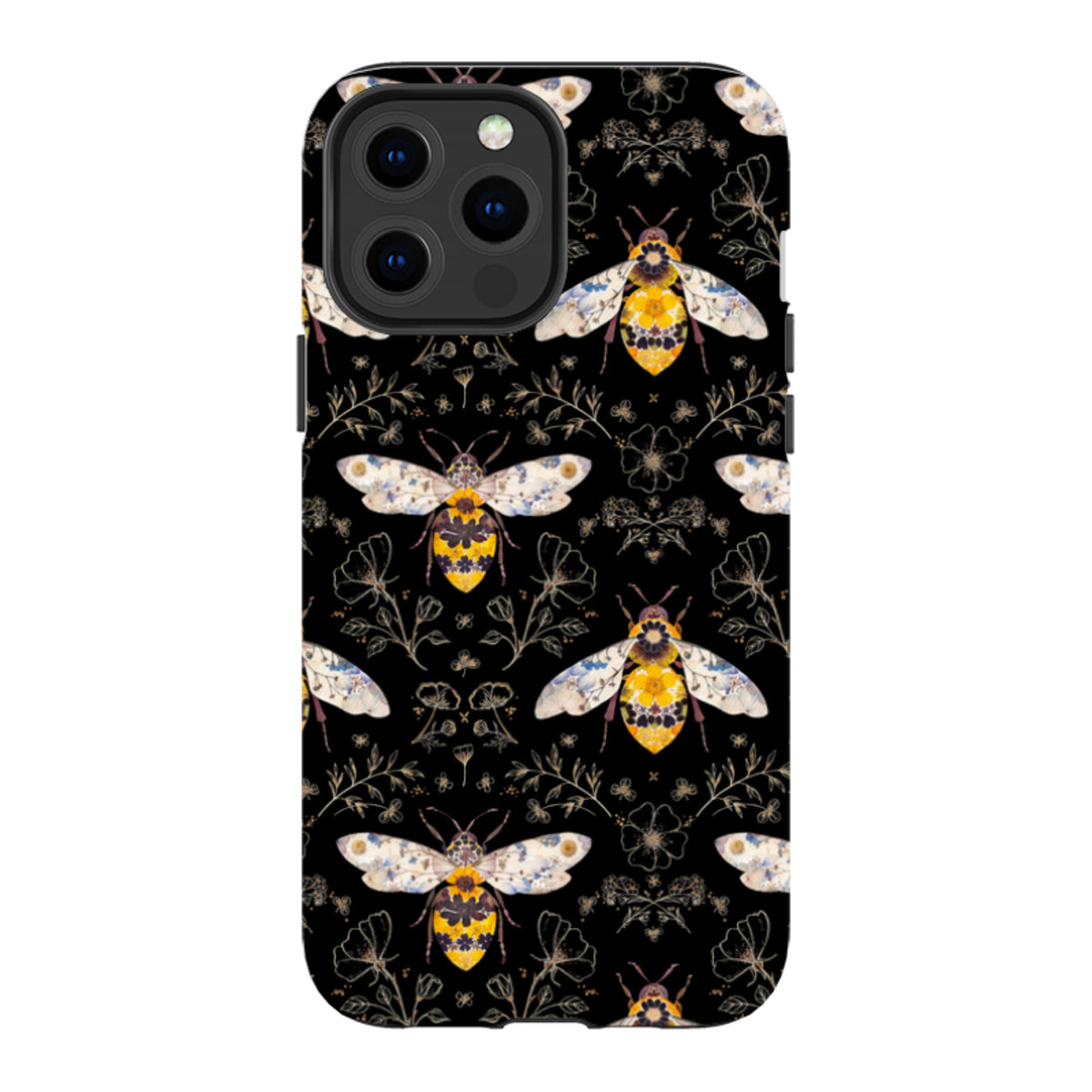 iPhone Tough Case - Midnight Bumble Bee Multi By Helen Ahpornsiri