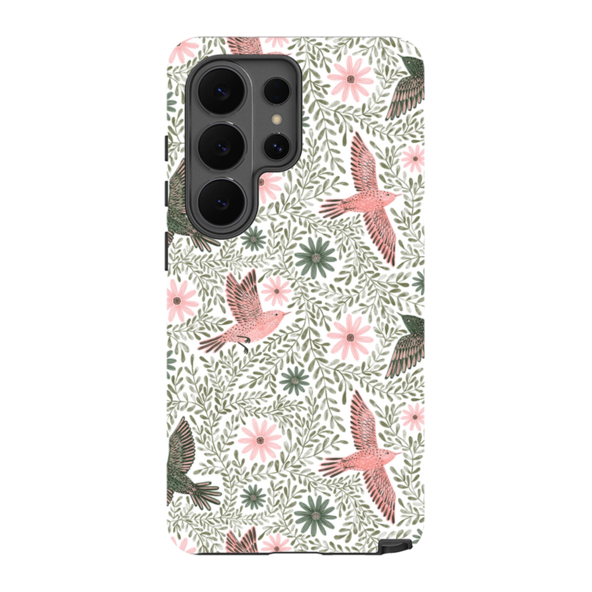 Samsung Tough Case - Bird Pattern Green By Lee Foster Wilson