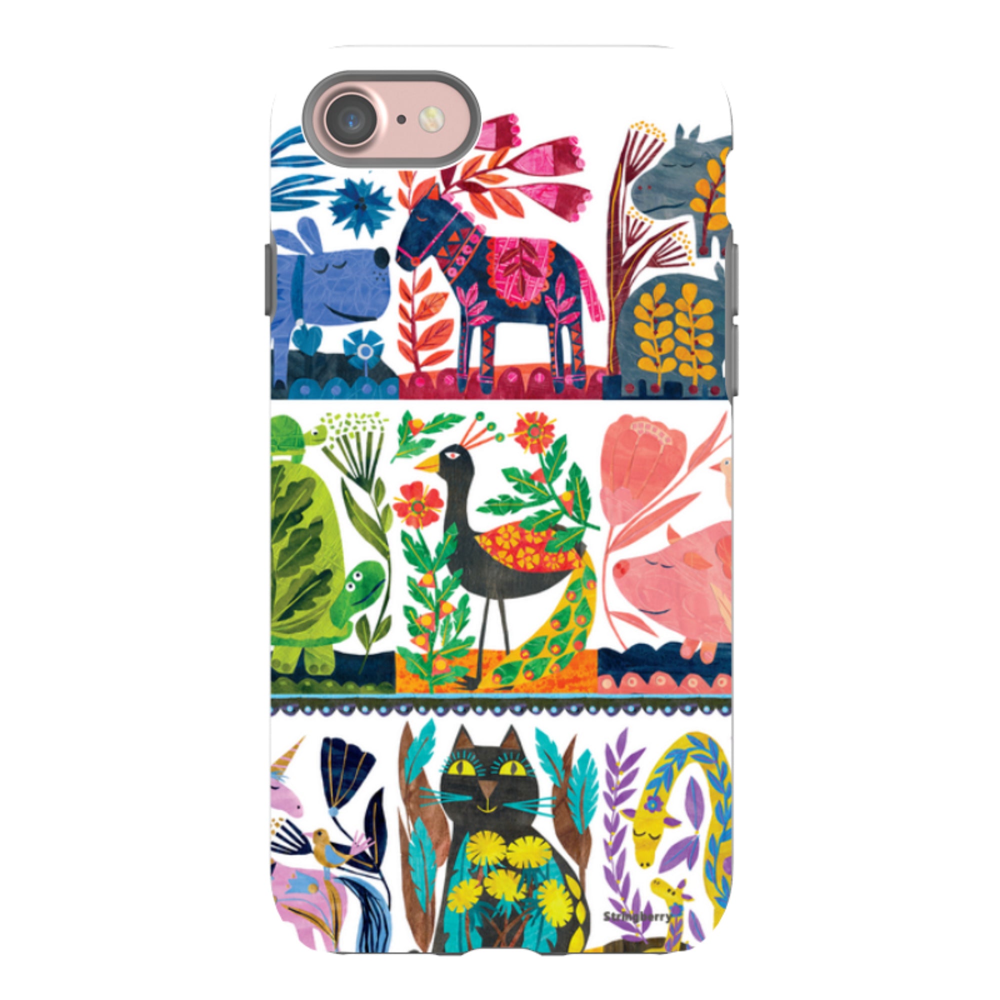 iPhone Tough Case - Folk Colour By Tracey English