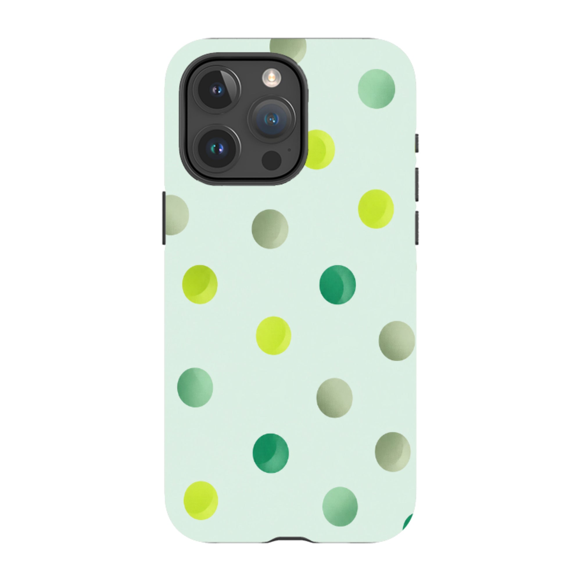 iPhone Tough Case - Mint Polka Dot