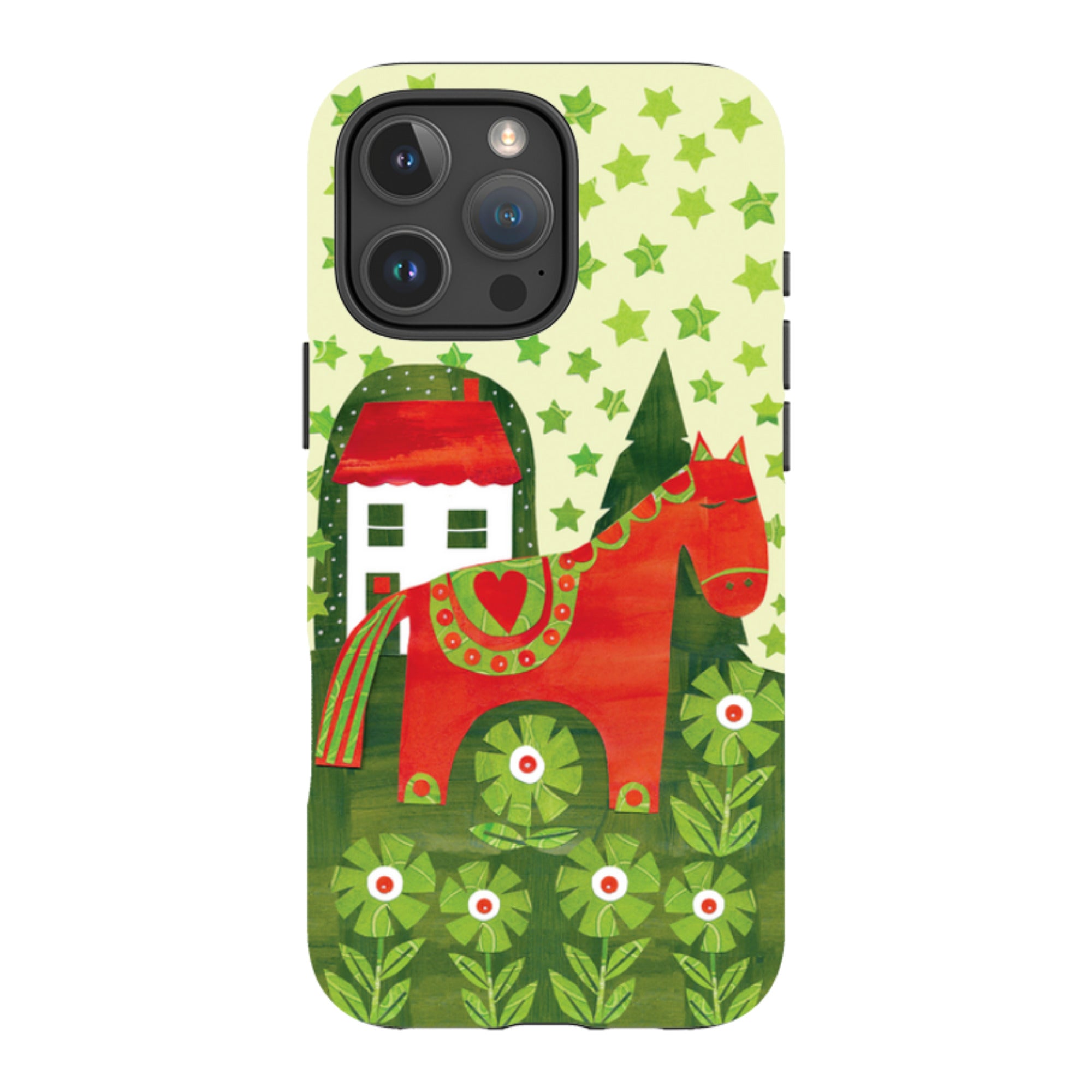 iPhone Tough Case - Red Dala Horse By Tracey English