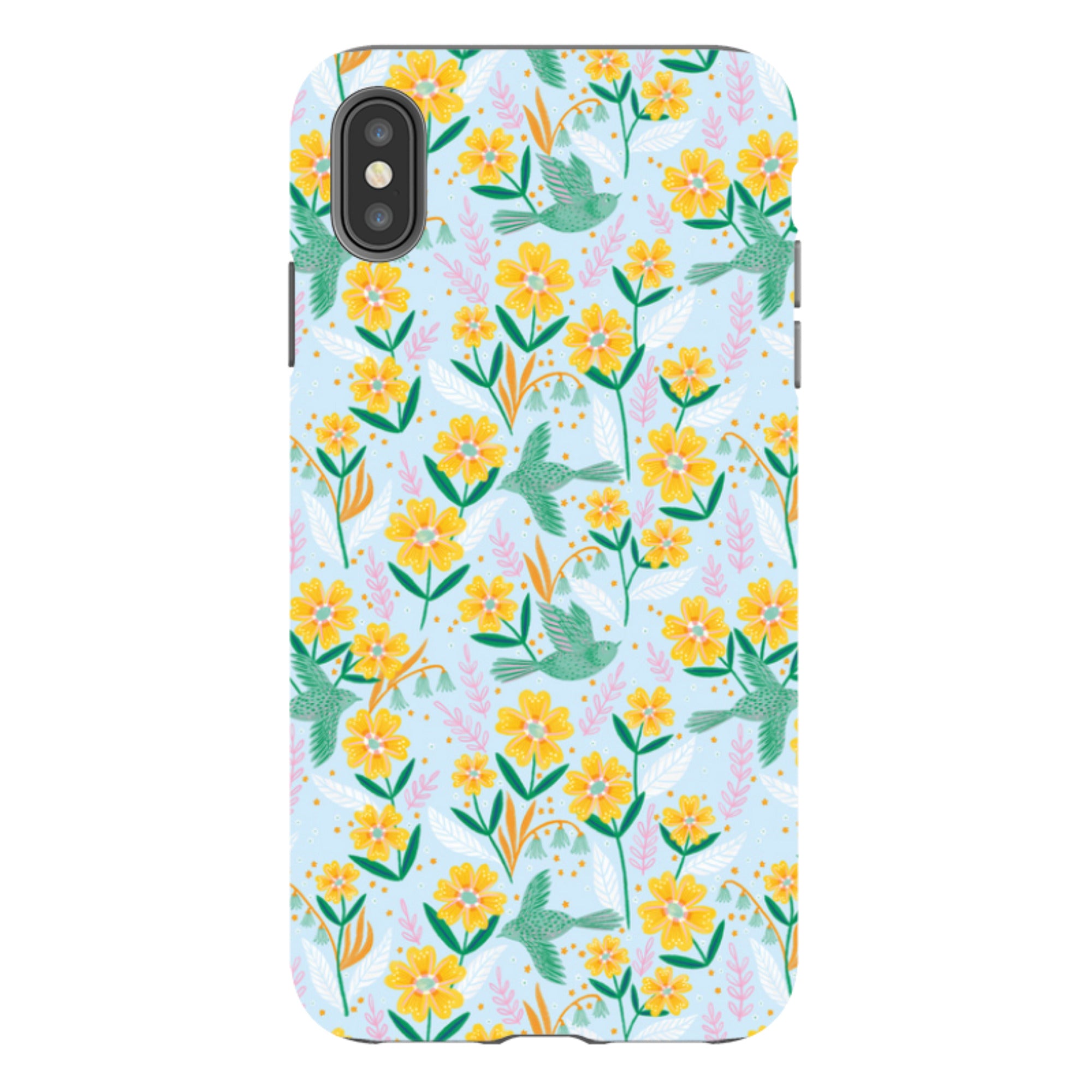iPhone Tough Case - Sweet Birds Blue By Lee Foster Wilson