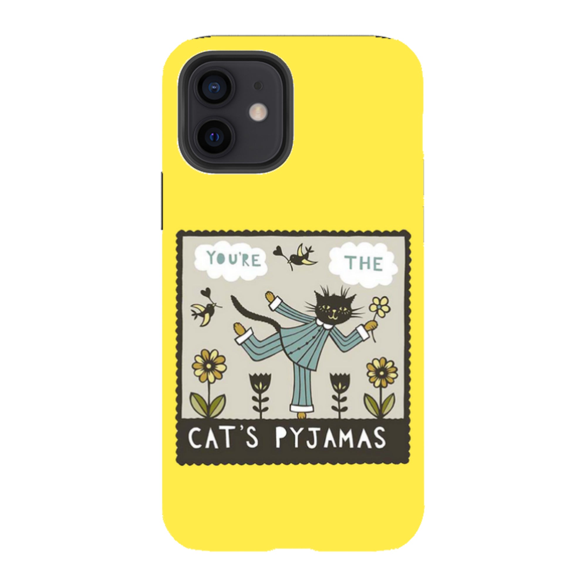 iPhone Tough Case - Cats Pyjamas Yellow By Suzy Taylor