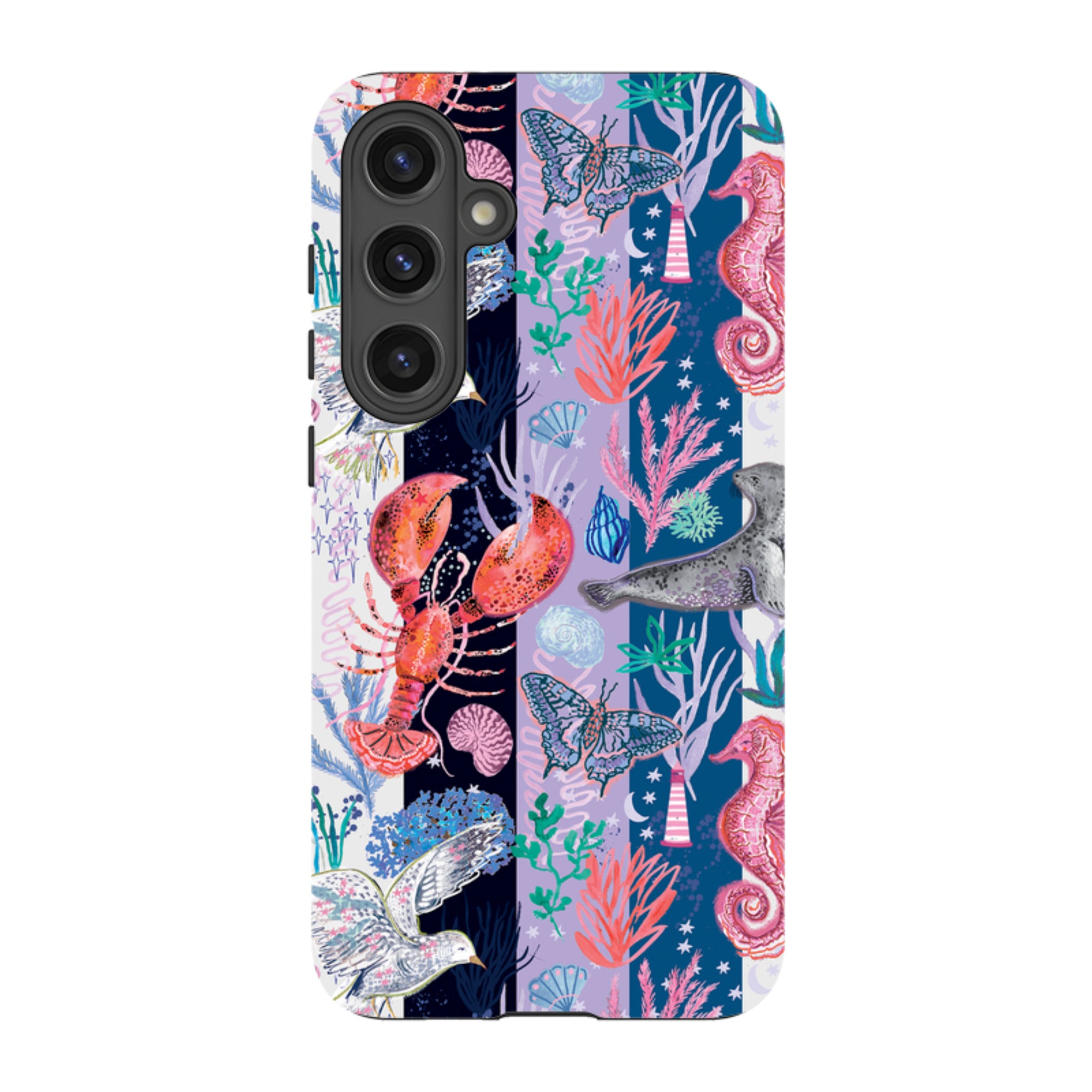 Samsung Tough  Case - Coastal Calling Stripe II By Emma Frances Grant