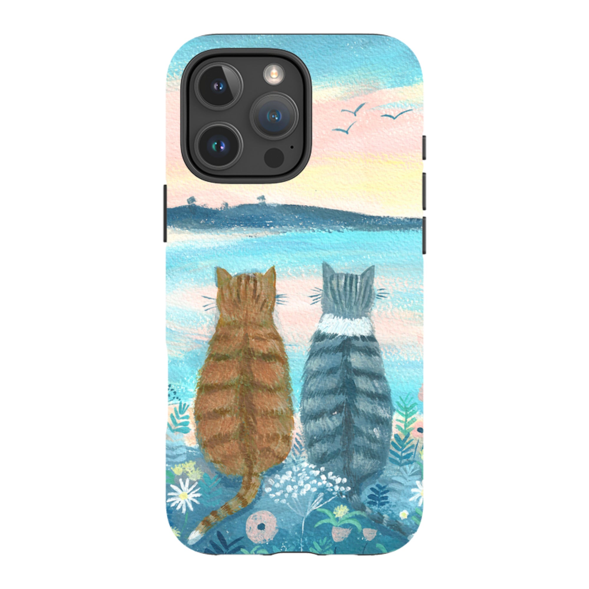 iPhone MagSafe Tough Case - Sunset Cats 2 By Mary Stubberfield