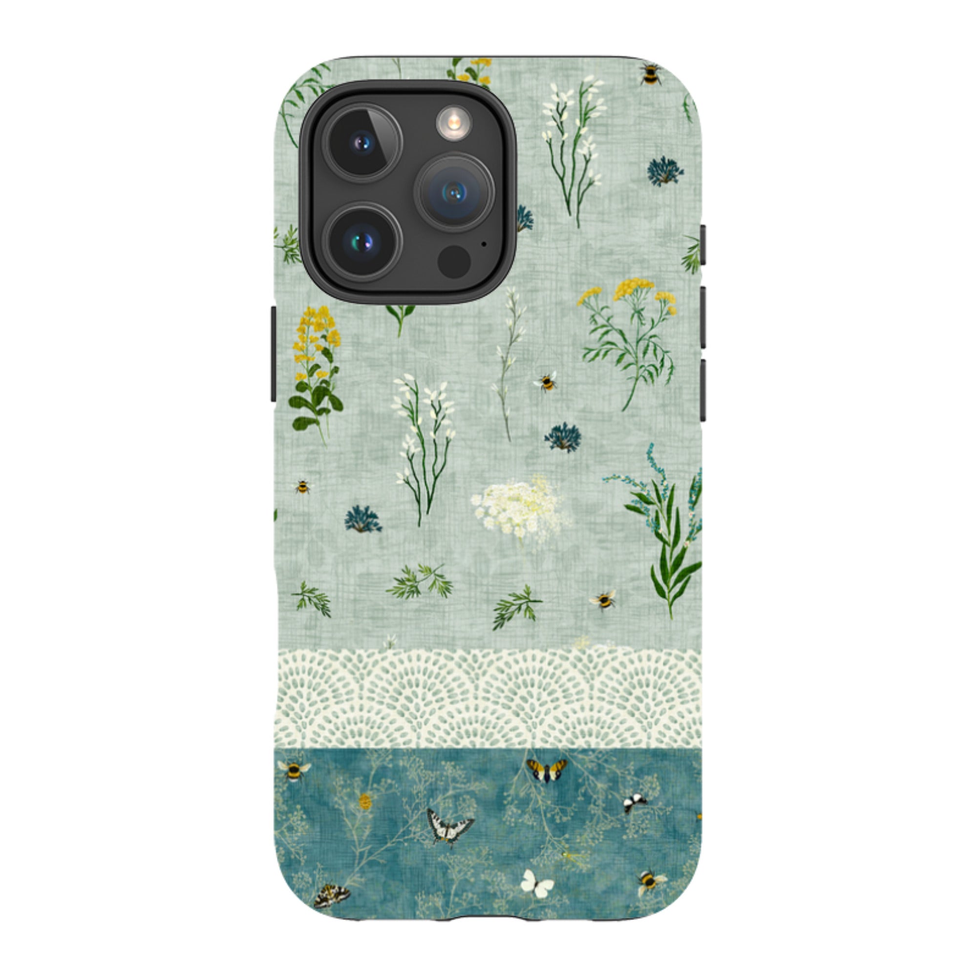 iPhone MagSafe Tough Case - Song Bird Florals and Bees 2 By Katherine Quinn