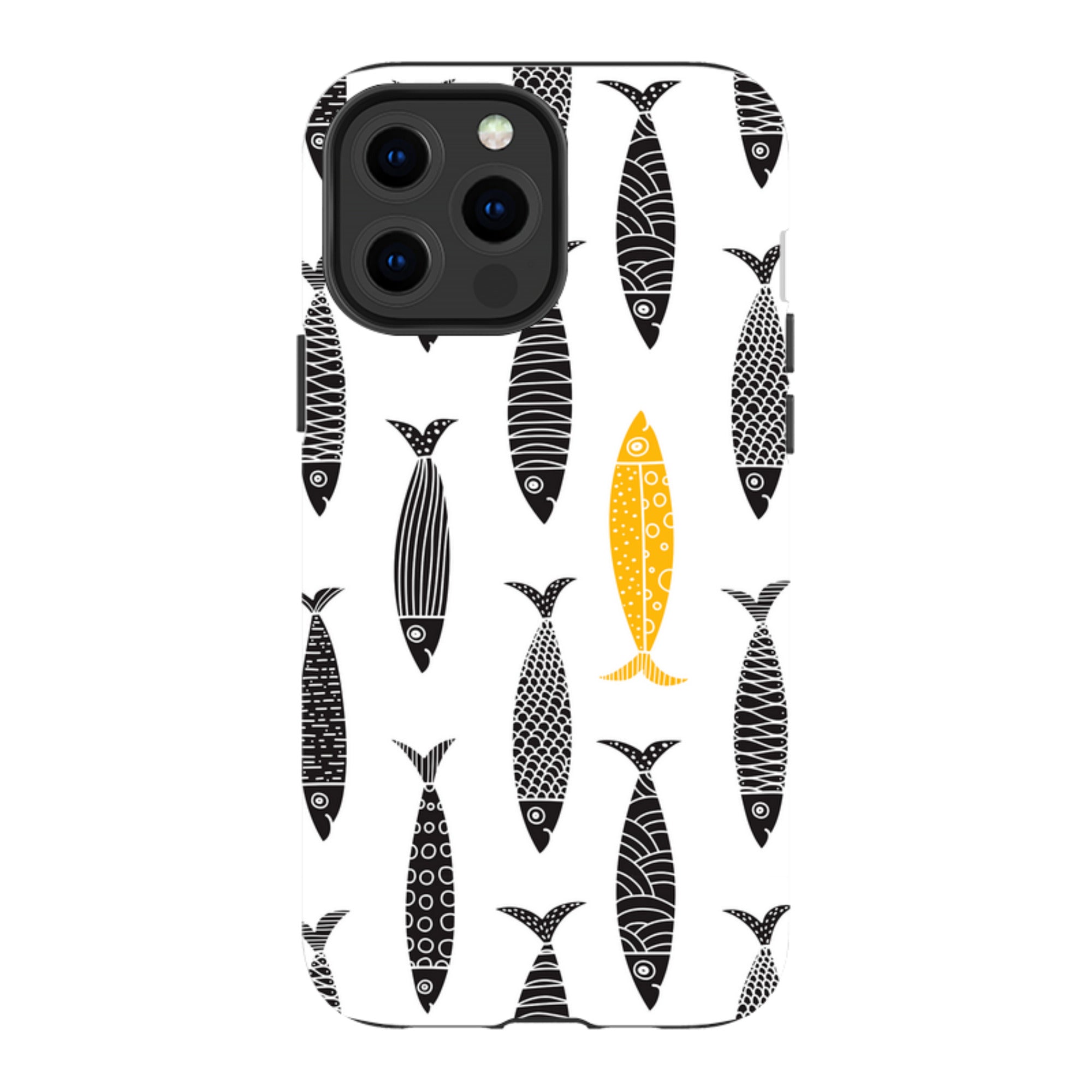 iPhone MagSafe Tough Case - Black and Gold Sardines