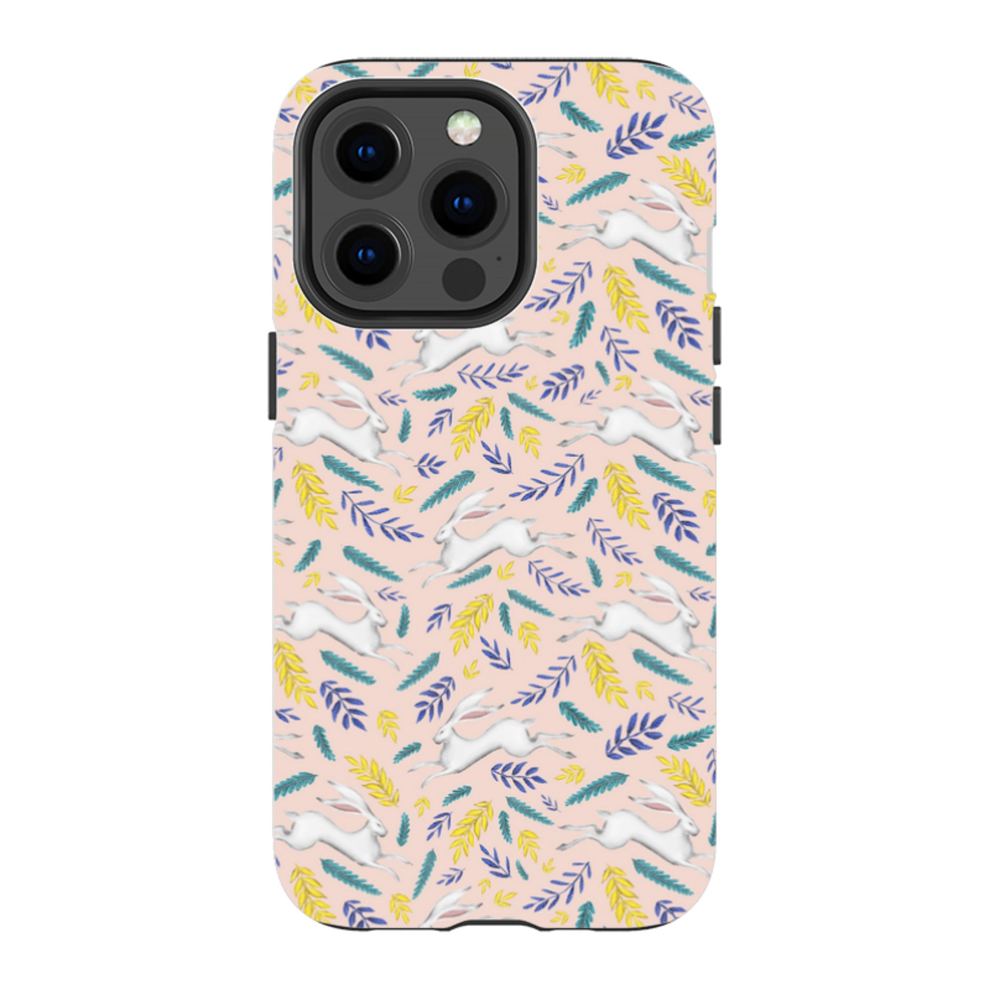 iPhone MagSafe Tough Case -  White Hare Pattern By Catherine Rowe