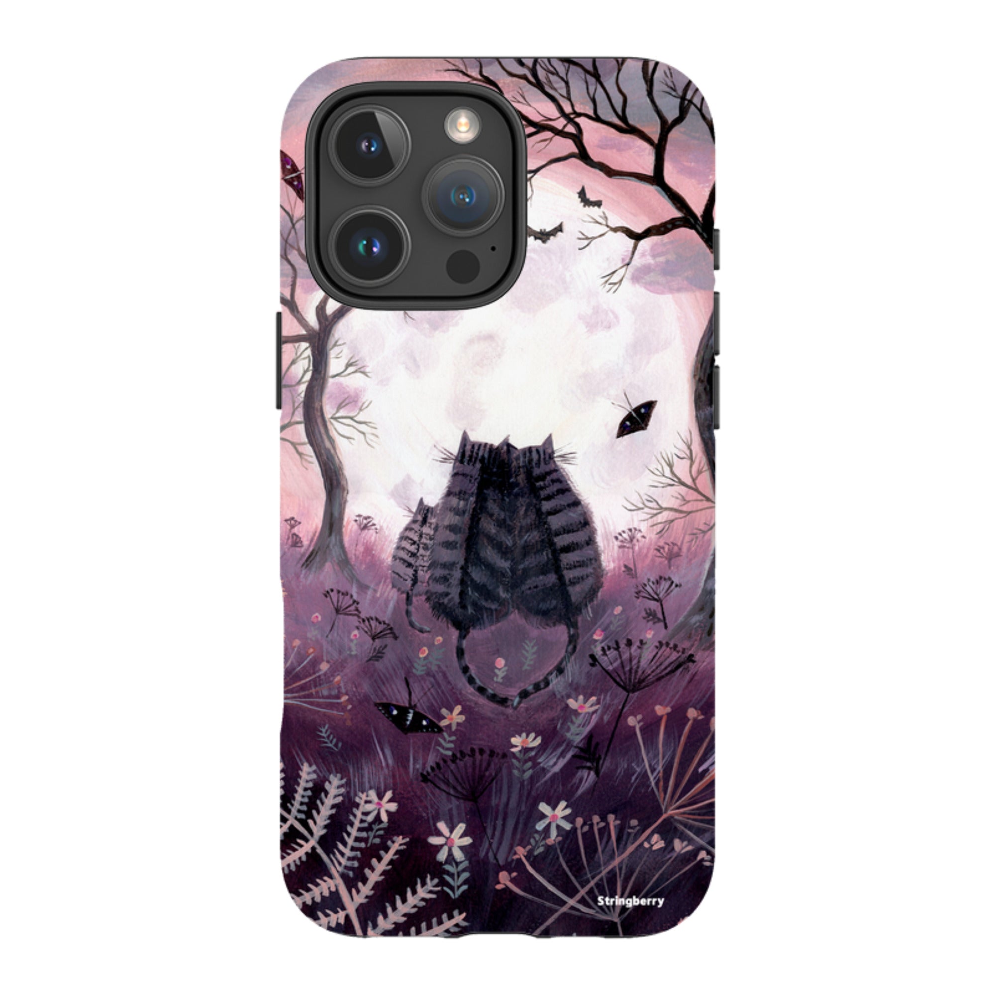 iPhone Tough Case - Spooky Cats By Mary Stubberfield