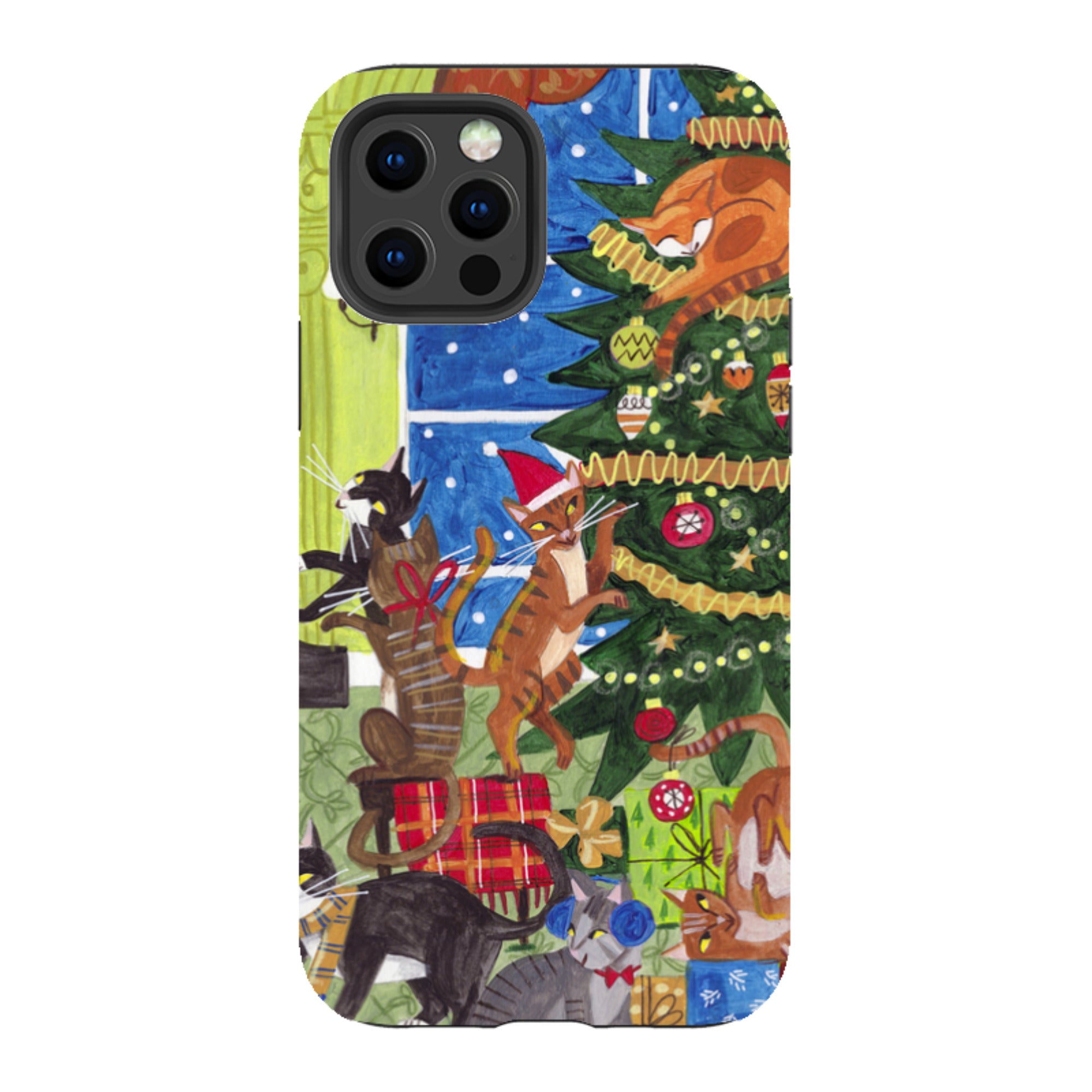 iPhone Tough Case - Christmas Cats By Caroline Bonne Muller