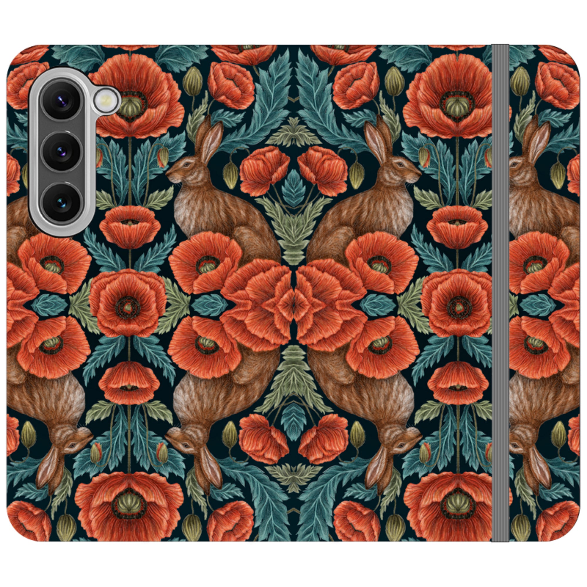 Poppy Red Wallet Case By Catherine Rowe