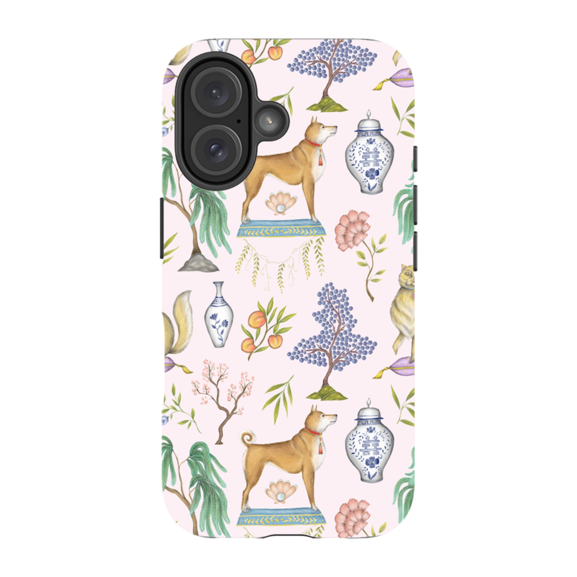 iPhone Tough Case - Chinoiserie Menagerie Pink By Catherine Rowe