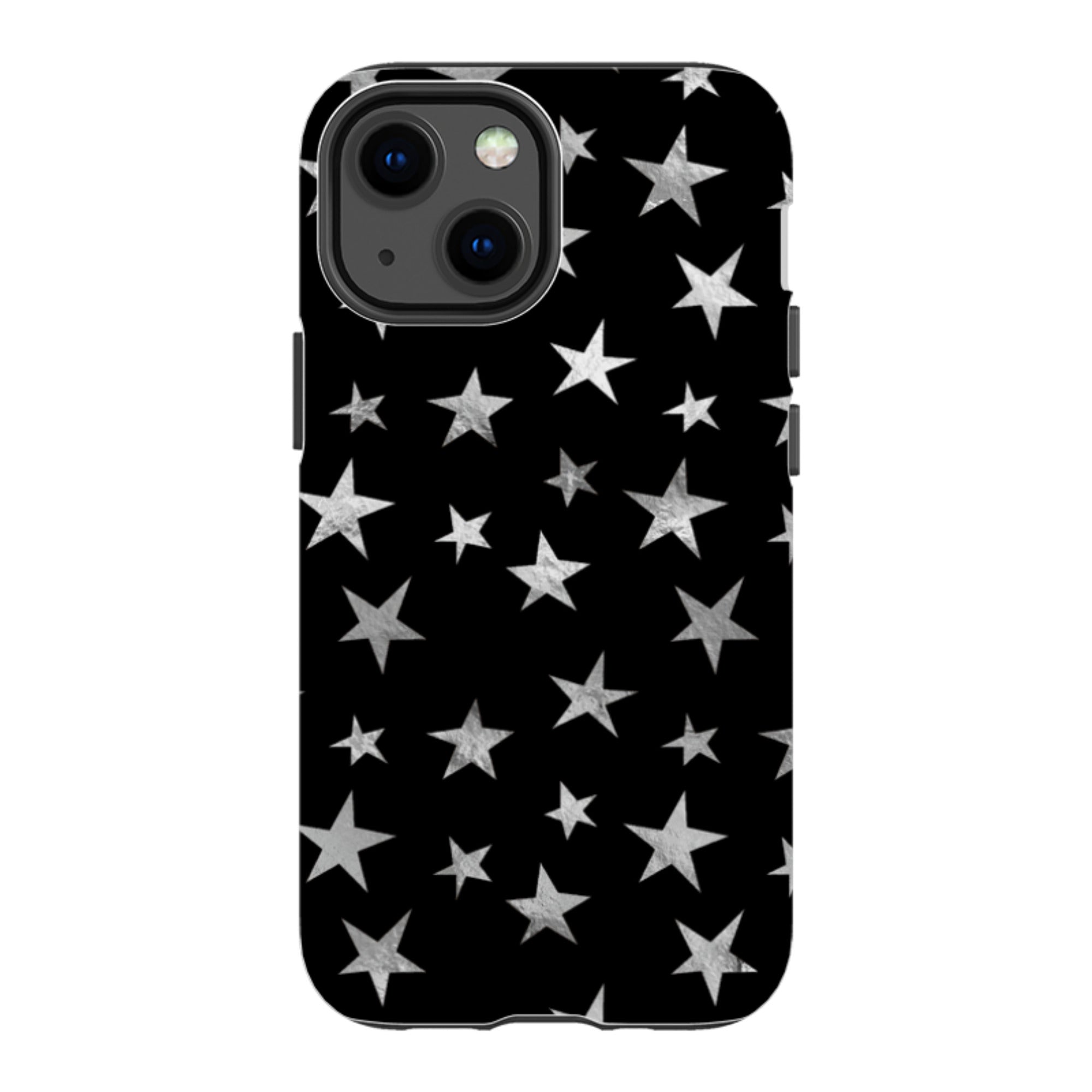 iPhone Tough Case - Black and Silver Stars